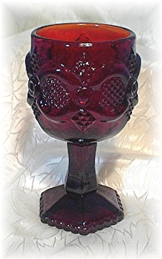 4 Cordial Deep Red Cape Cod AVON Glasses