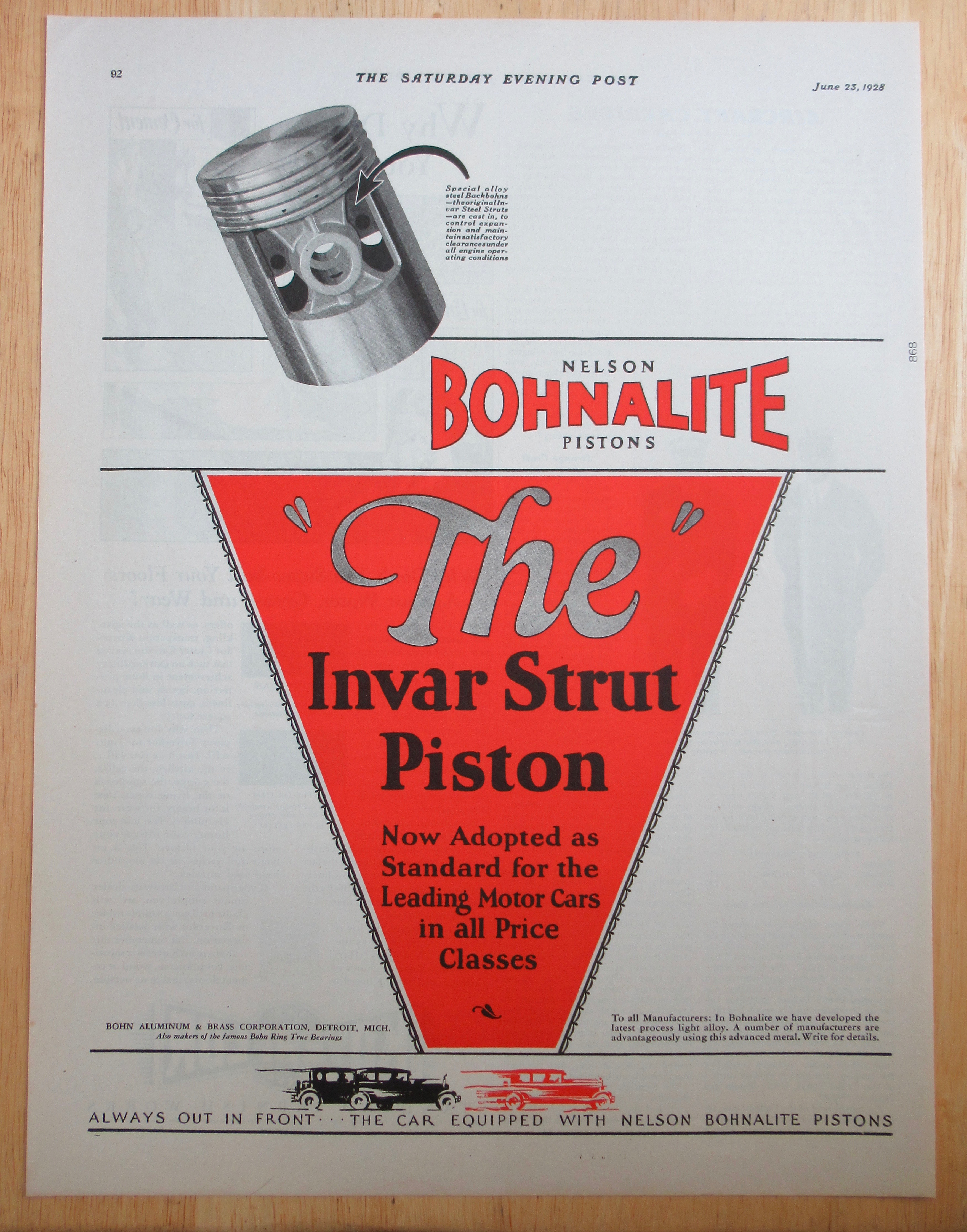 1928 Bohnalite Invar Strut Piston Rings