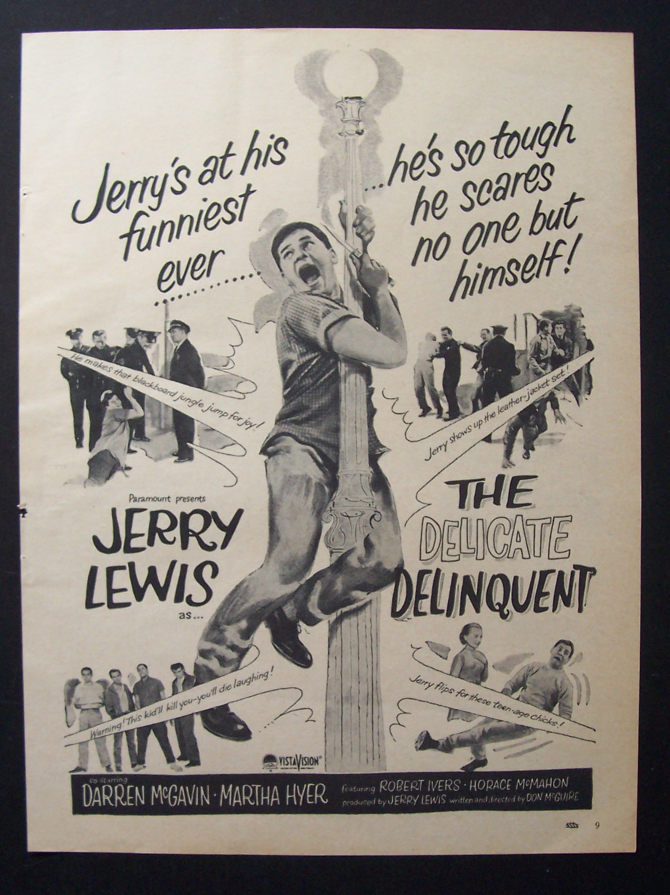 1957  Movie  Ad  for  The  Delicate  Delinquent