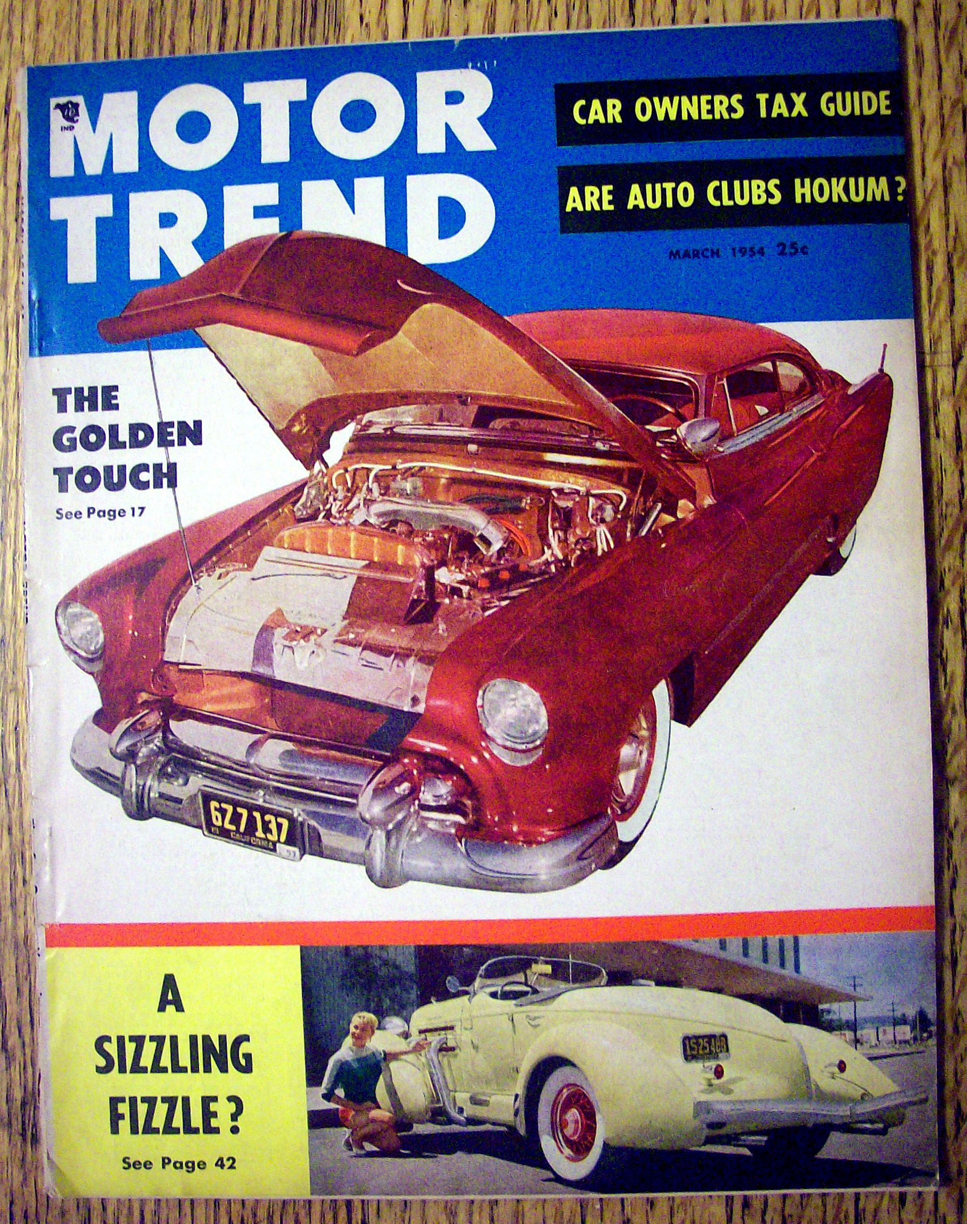 Motor Trend Magazine March 1954 The Golden Touch