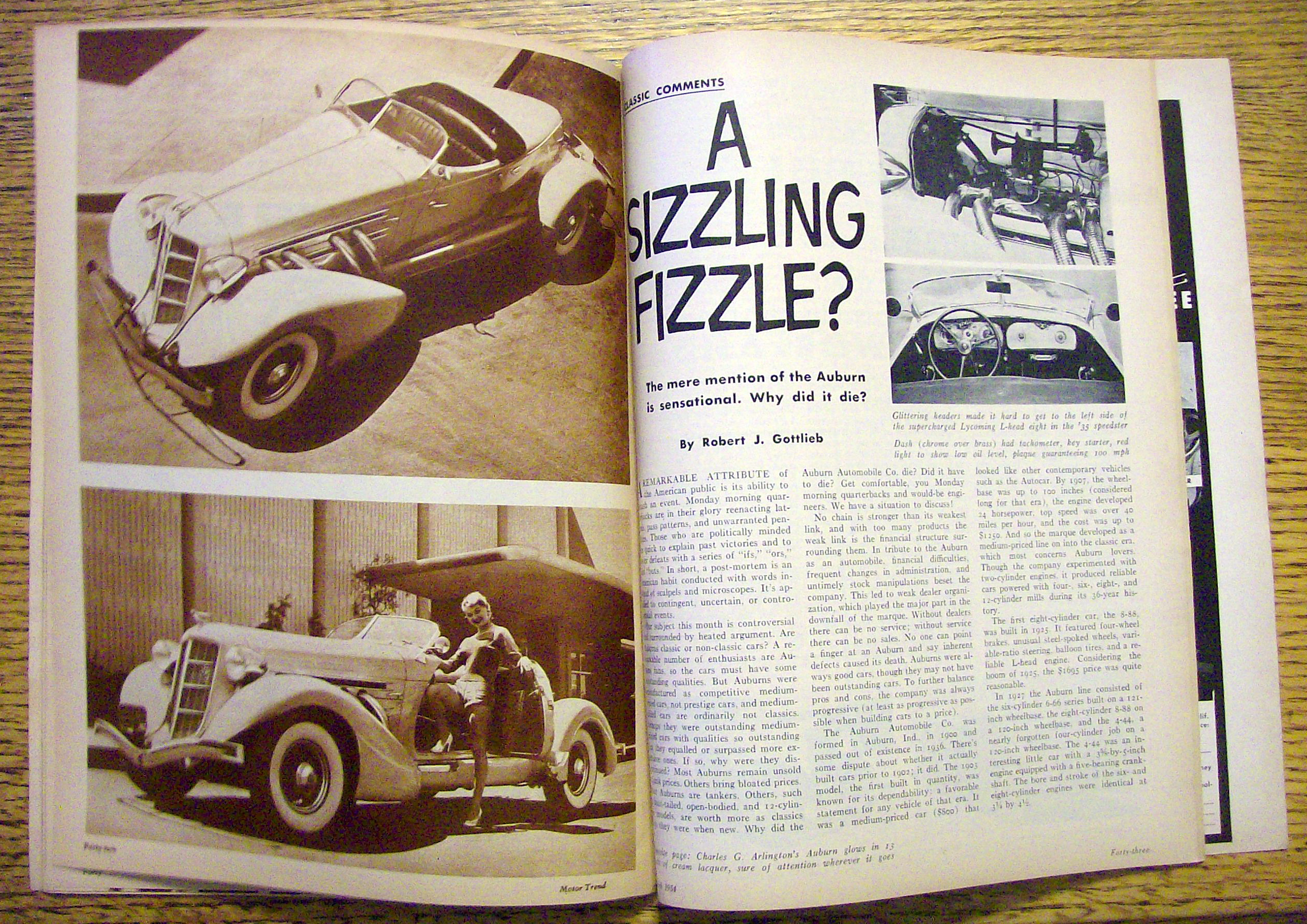 Motor Trend Magazine March 1954 The Golden Touch