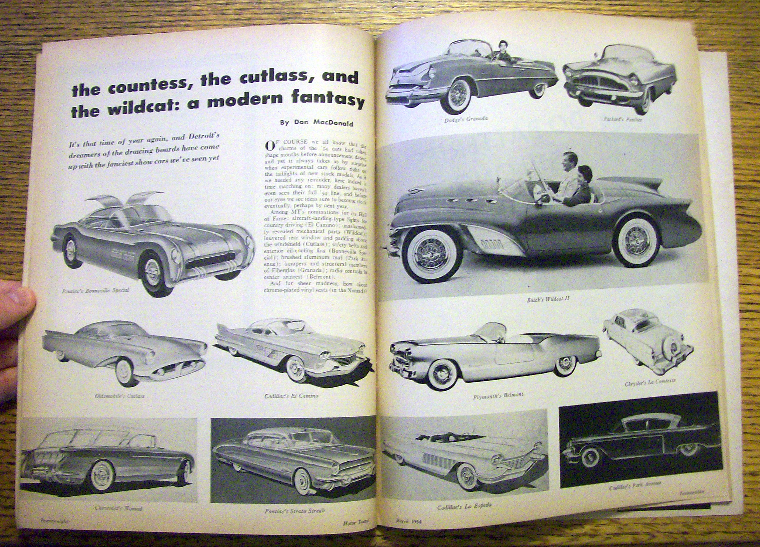 Motor Trend Magazine March 1954 The Golden Touch