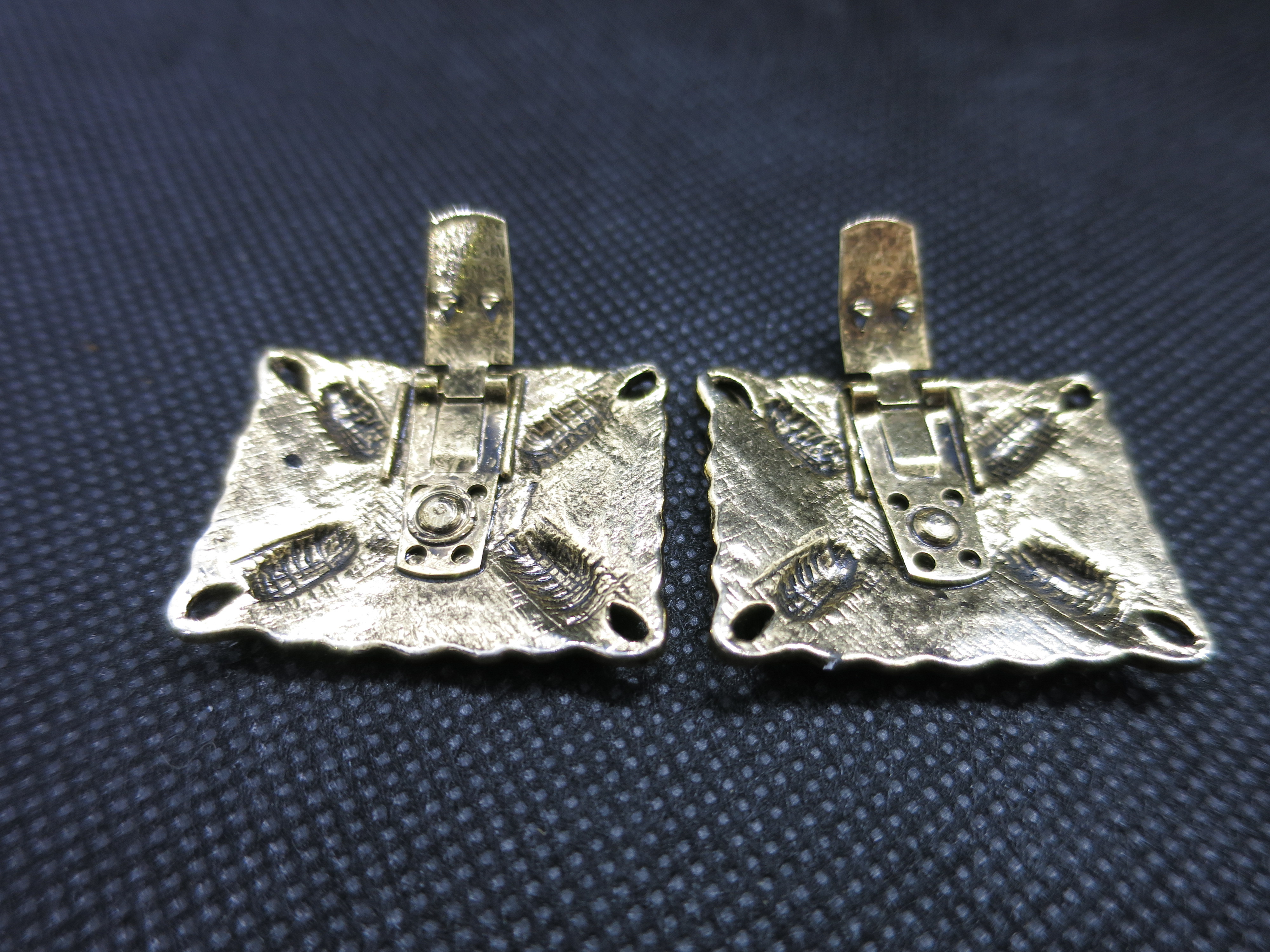 Vintage Bluette Made in France Shoe Clips Boot Clips Gold Tone
