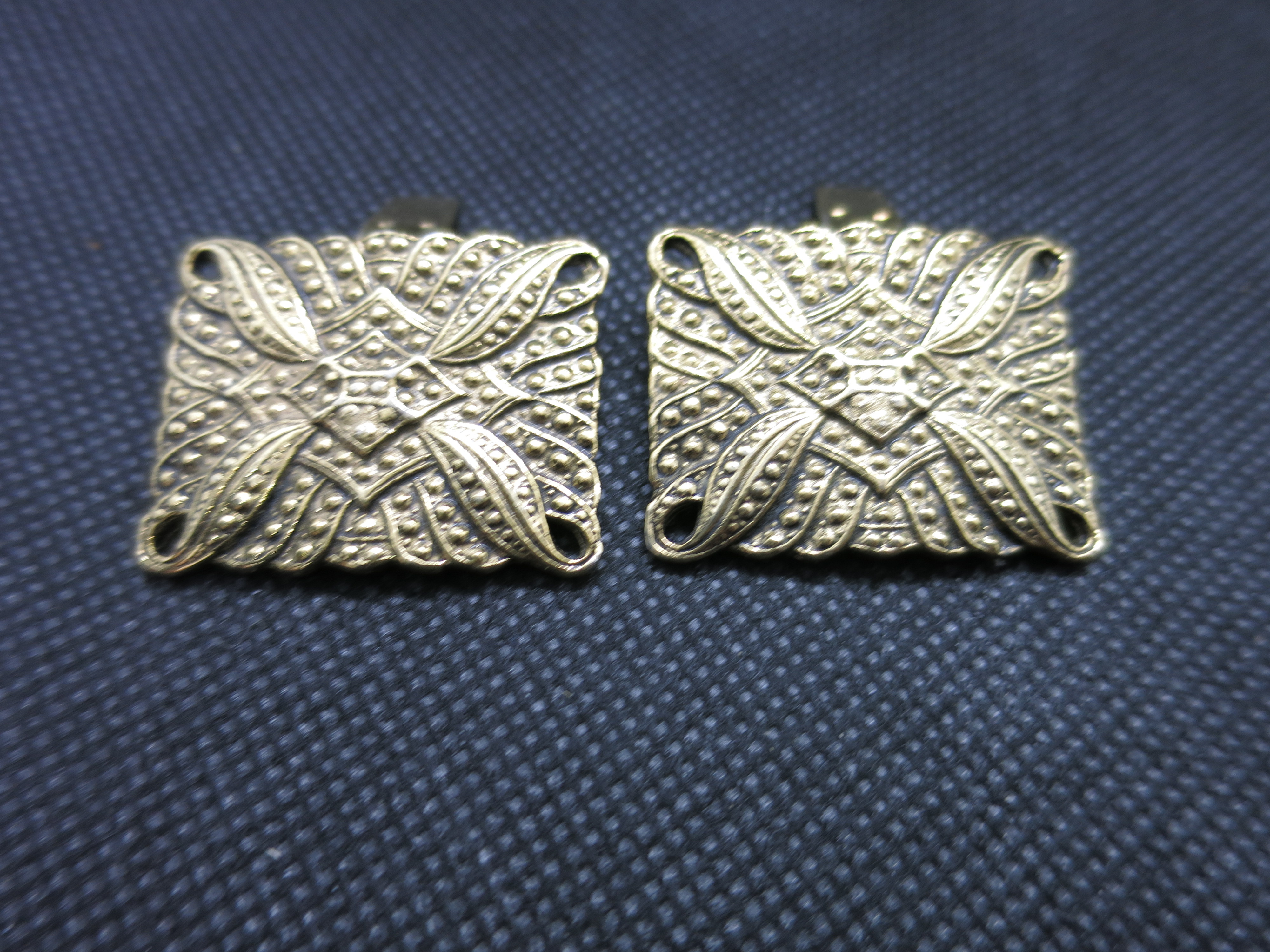 Vintage Bluette Made in France Shoe Clips Boot Clips Gold Tone
