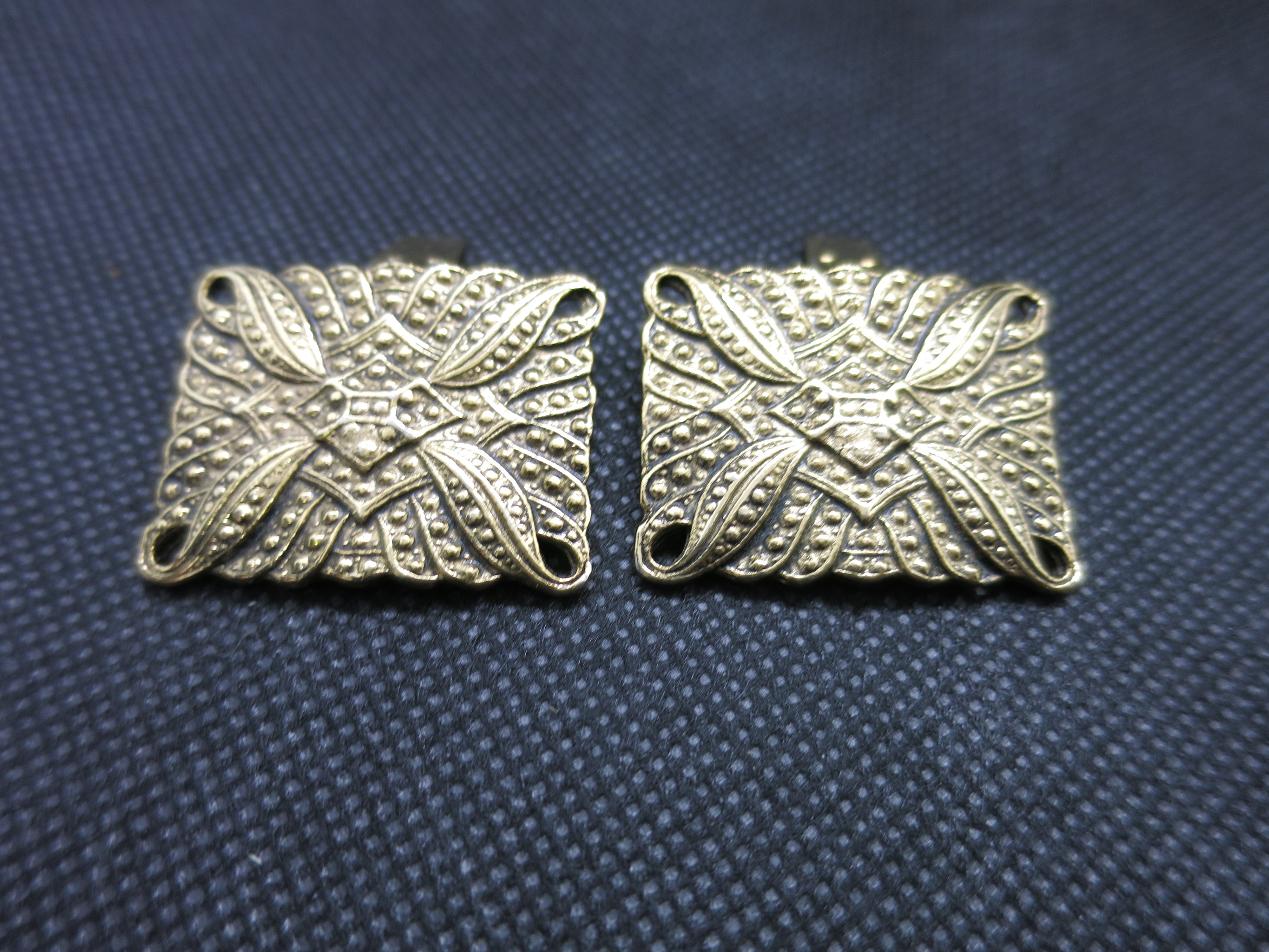 Vintage Bluette Made in France Shoe Clips Boot Clips Gold Tone