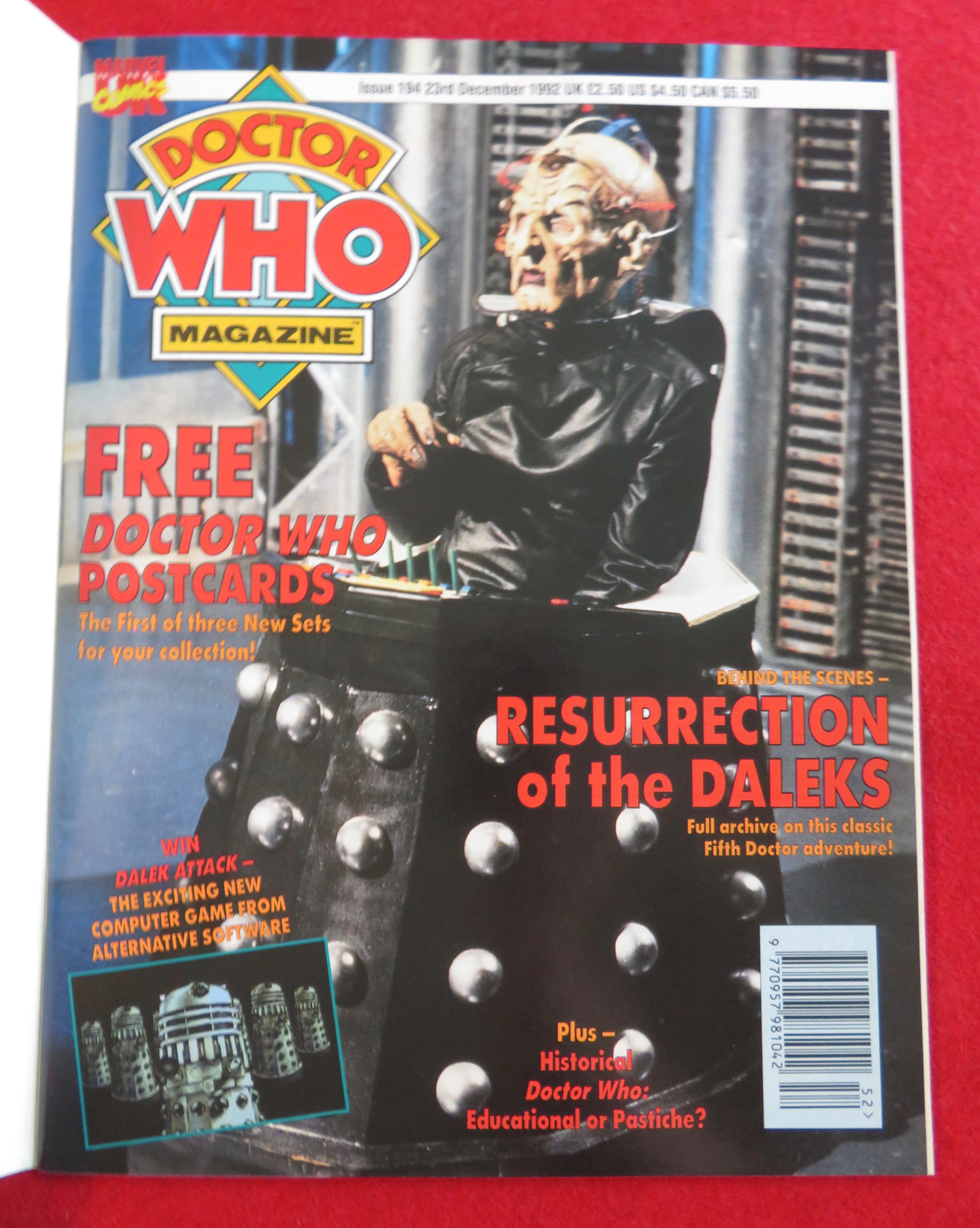 Doctor (Dr) Who Magazine December 23, 1992