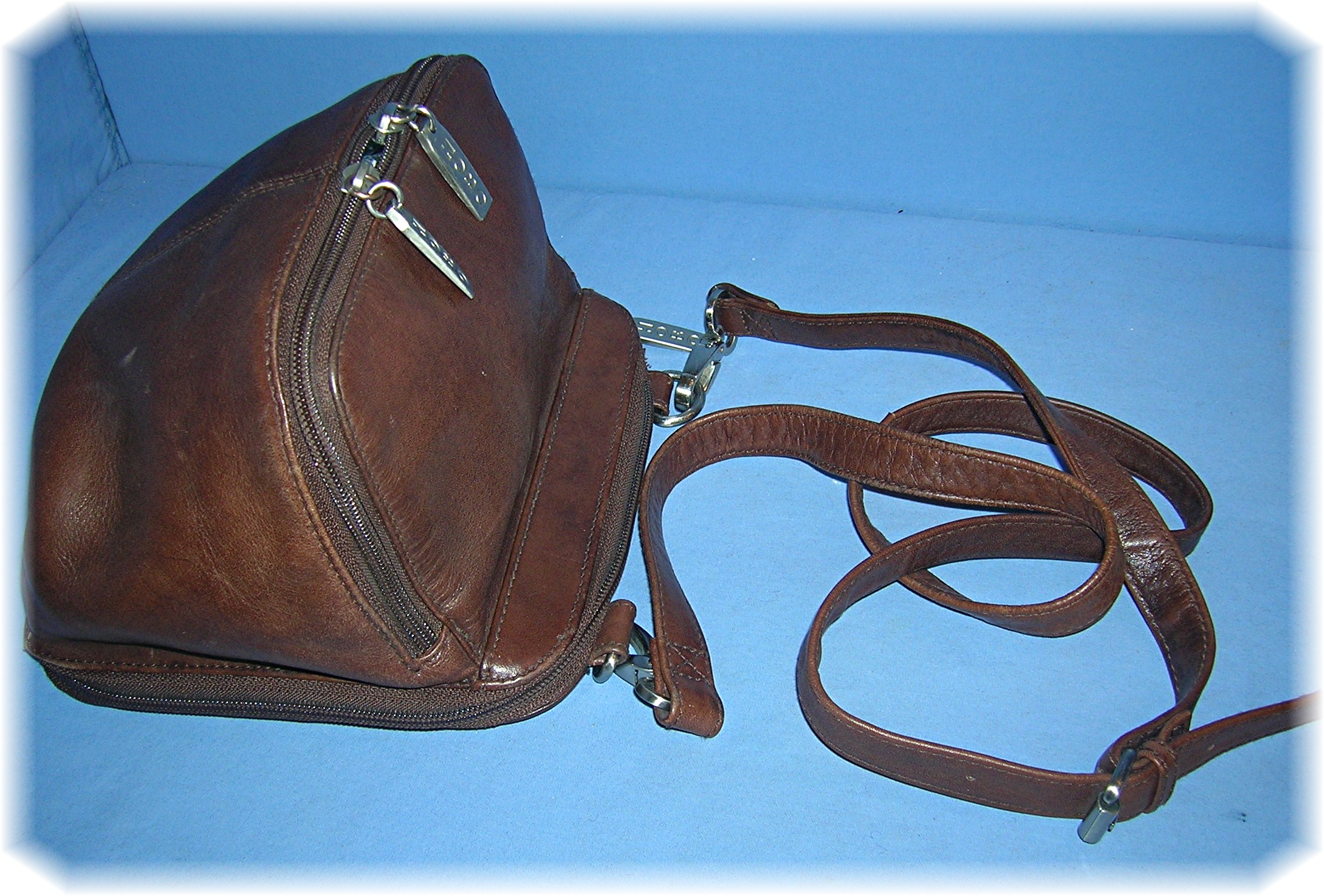 HOBO Purse Organizer Over The Shoulder, Brown Leather