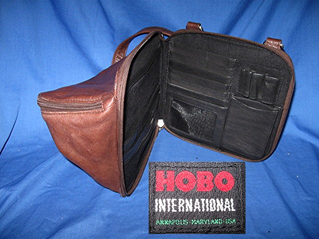 HOBO Purse Organizer Over The Shoulder, Brown Leather
