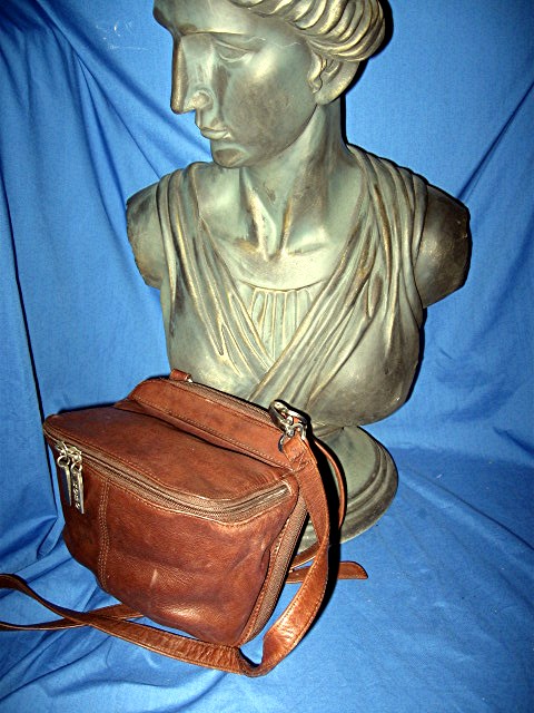 HOBO Purse Organizer Over The Shoulder, Brown Leather