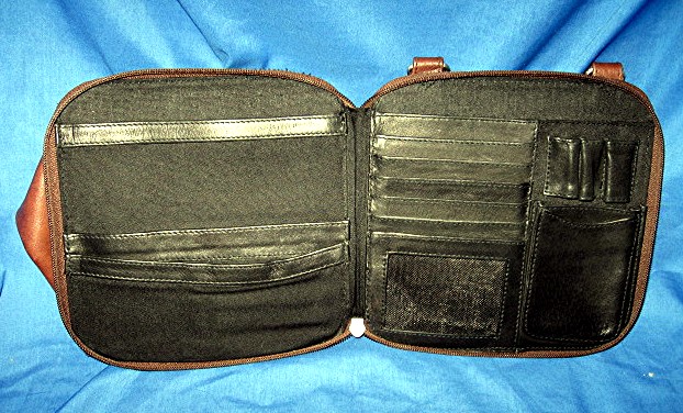 HOBO Purse Organizer Over The Shoulder, Brown Leather