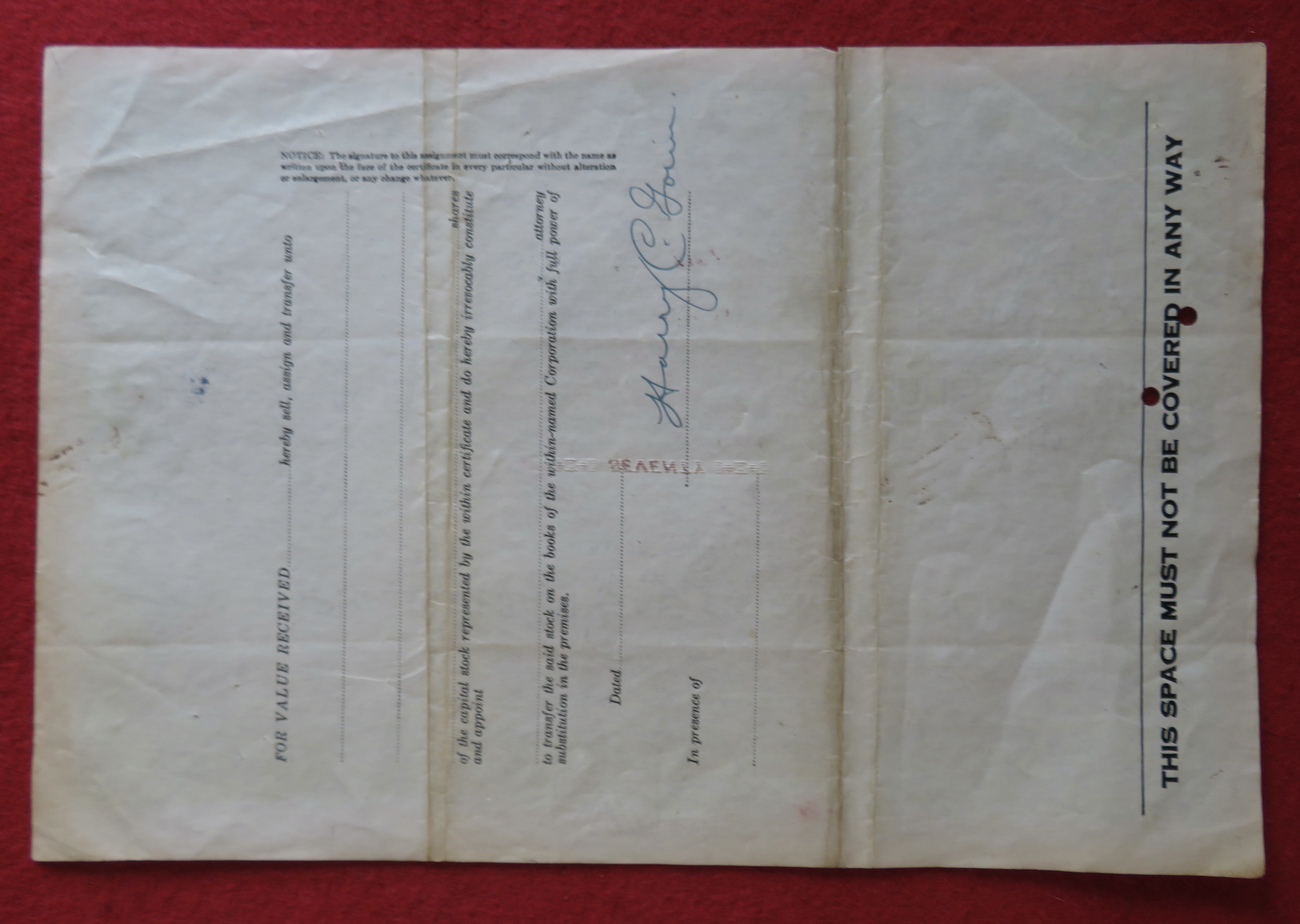 1930 Appalachian Gas Corporation Stock Certificate
