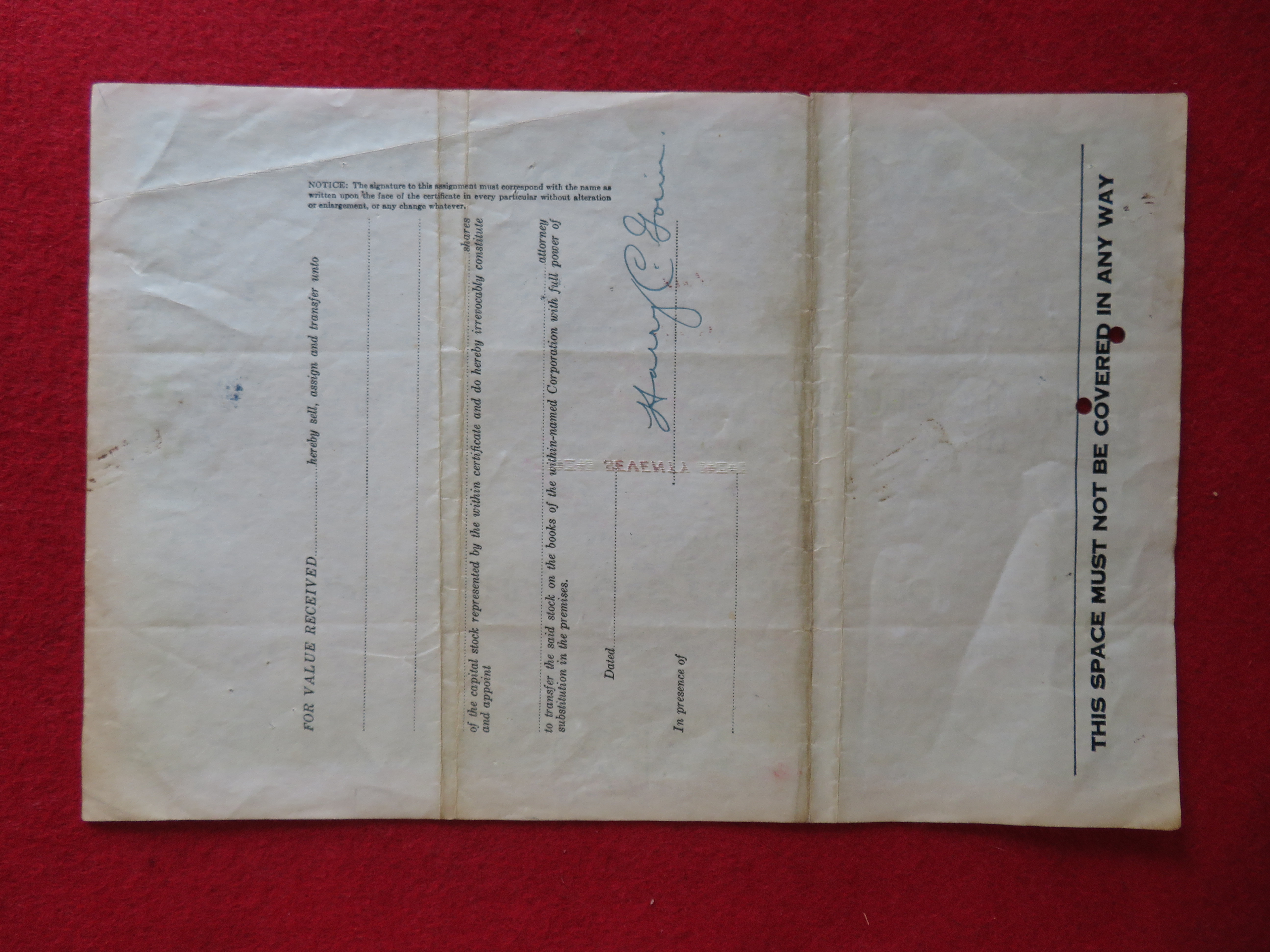 1930 Appalachian Gas Corporation Stock Certificate