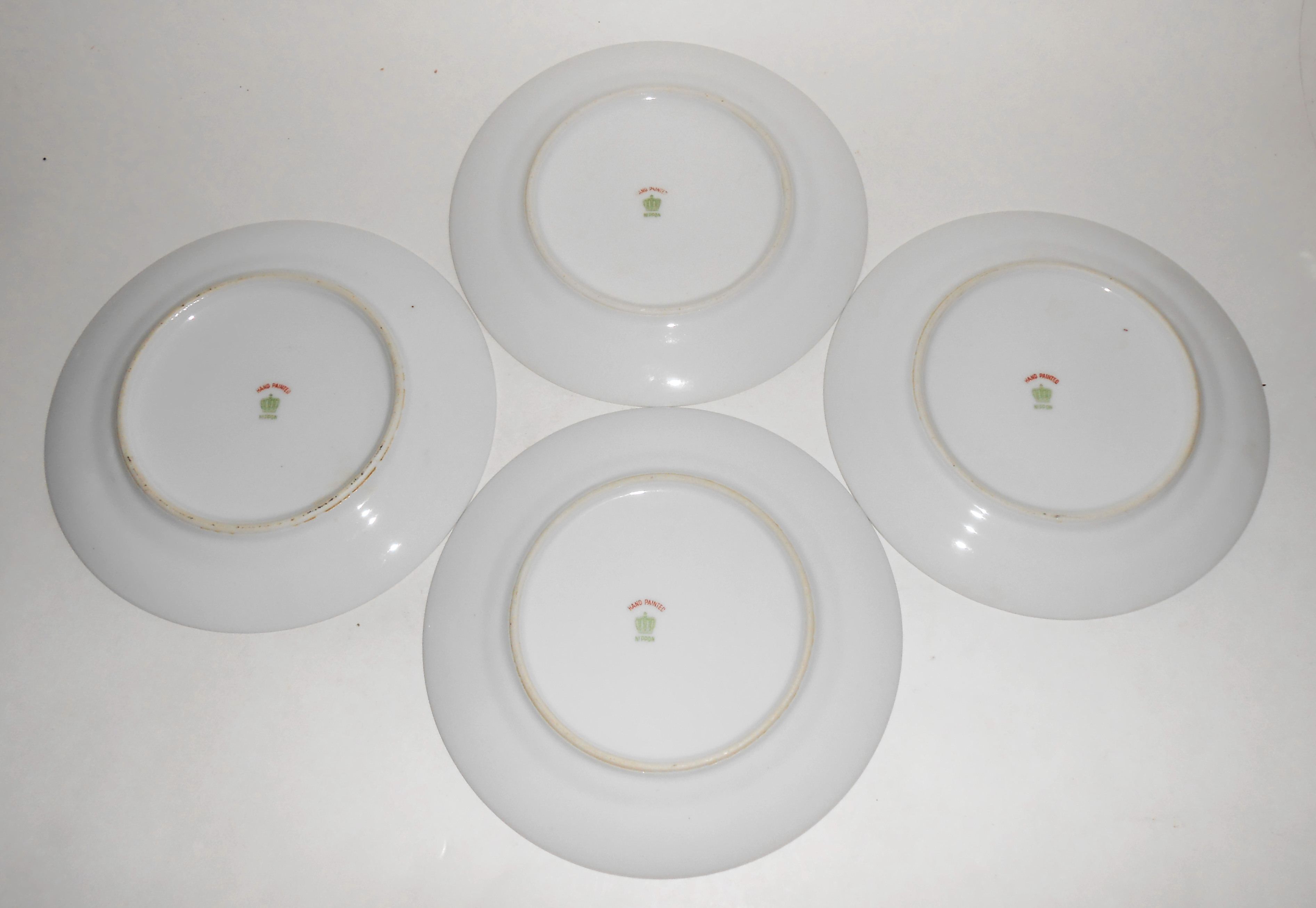 Meito China Japan Gold Band Set/4 Bread Plates!