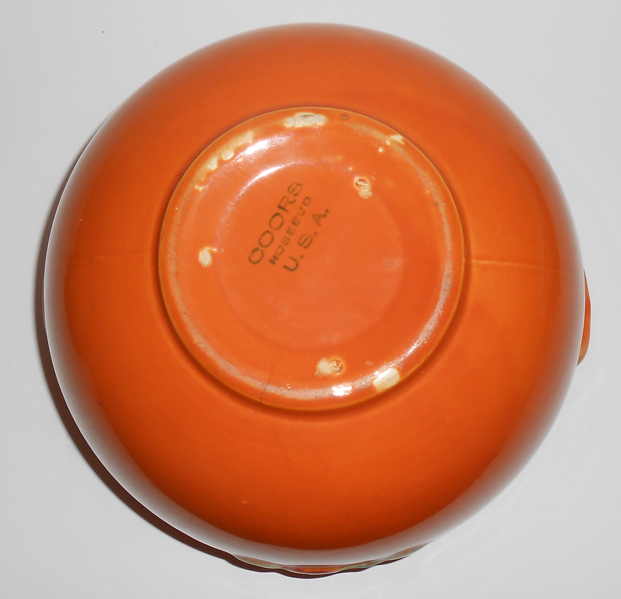 Coors Pottery Rosebud Orange Medium Pudding Bowl