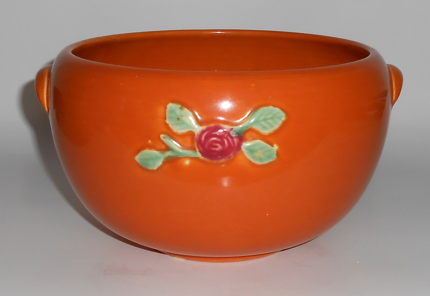 Coors Pottery Rosebud Orange Medium Pudding Bowl