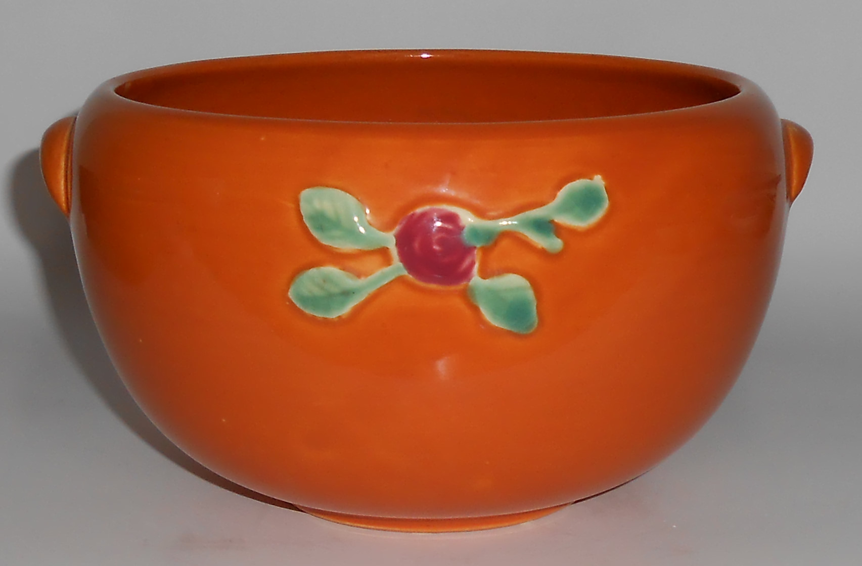 Coors Pottery Rosebud Orange Medium Pudding Bowl