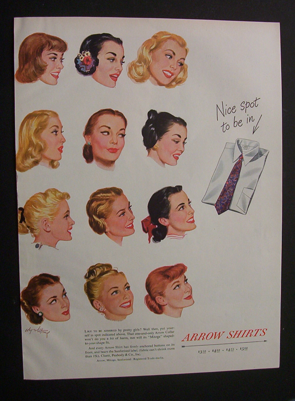 1948 Dual Ad: Arrow  Shirts & Lord  Calvert