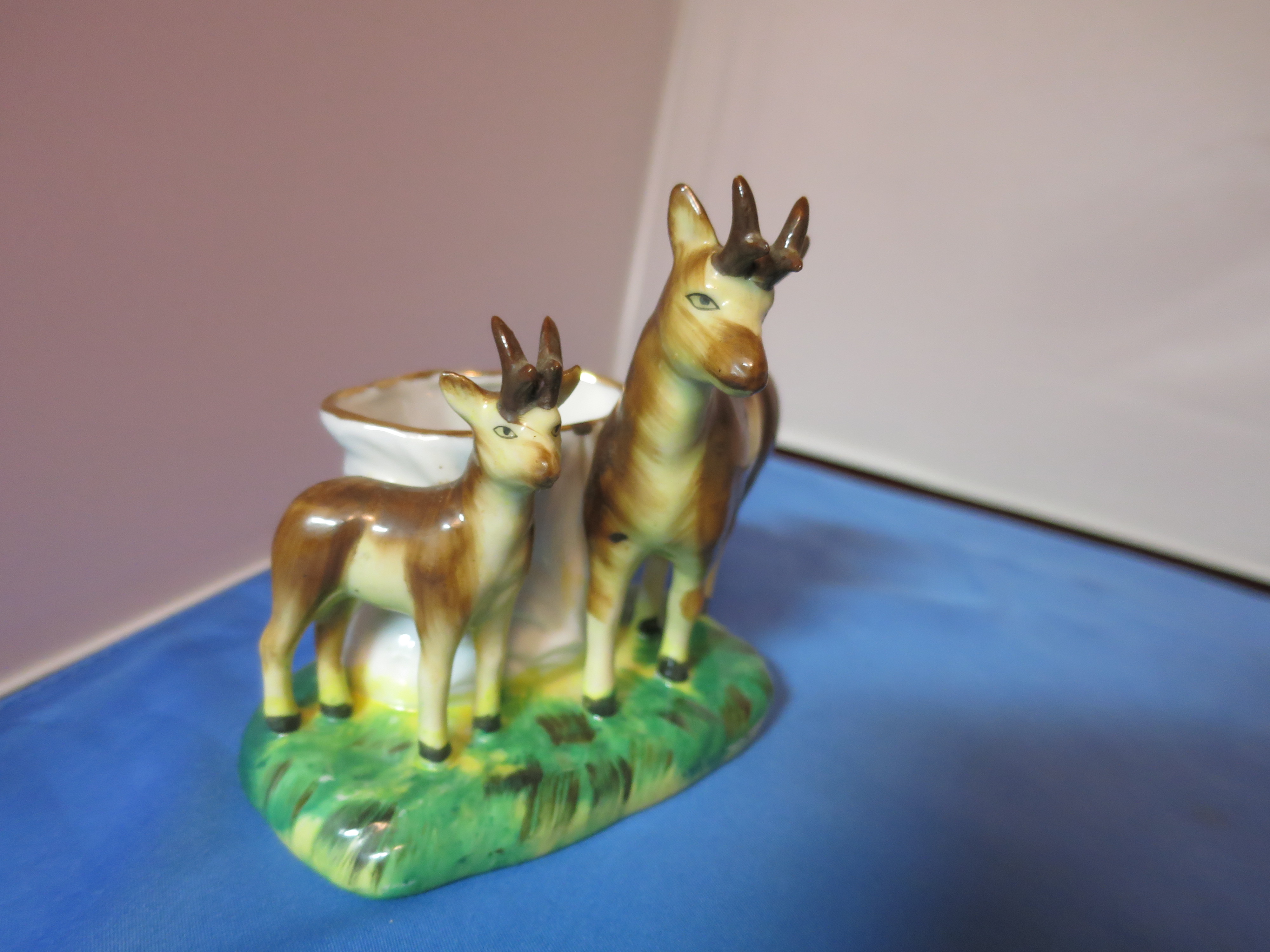 Porcelain Deer Match Holder Japan