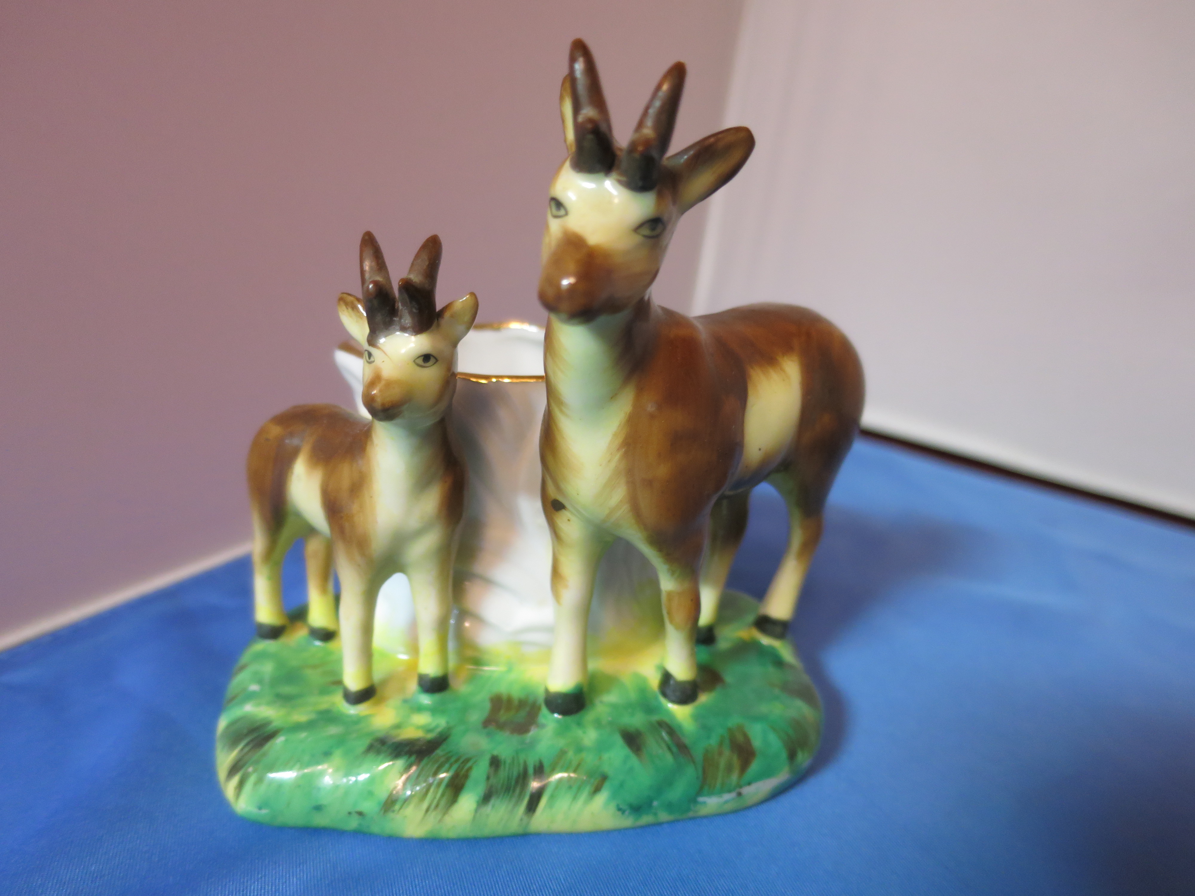 Porcelain Deer Match Holder Japan