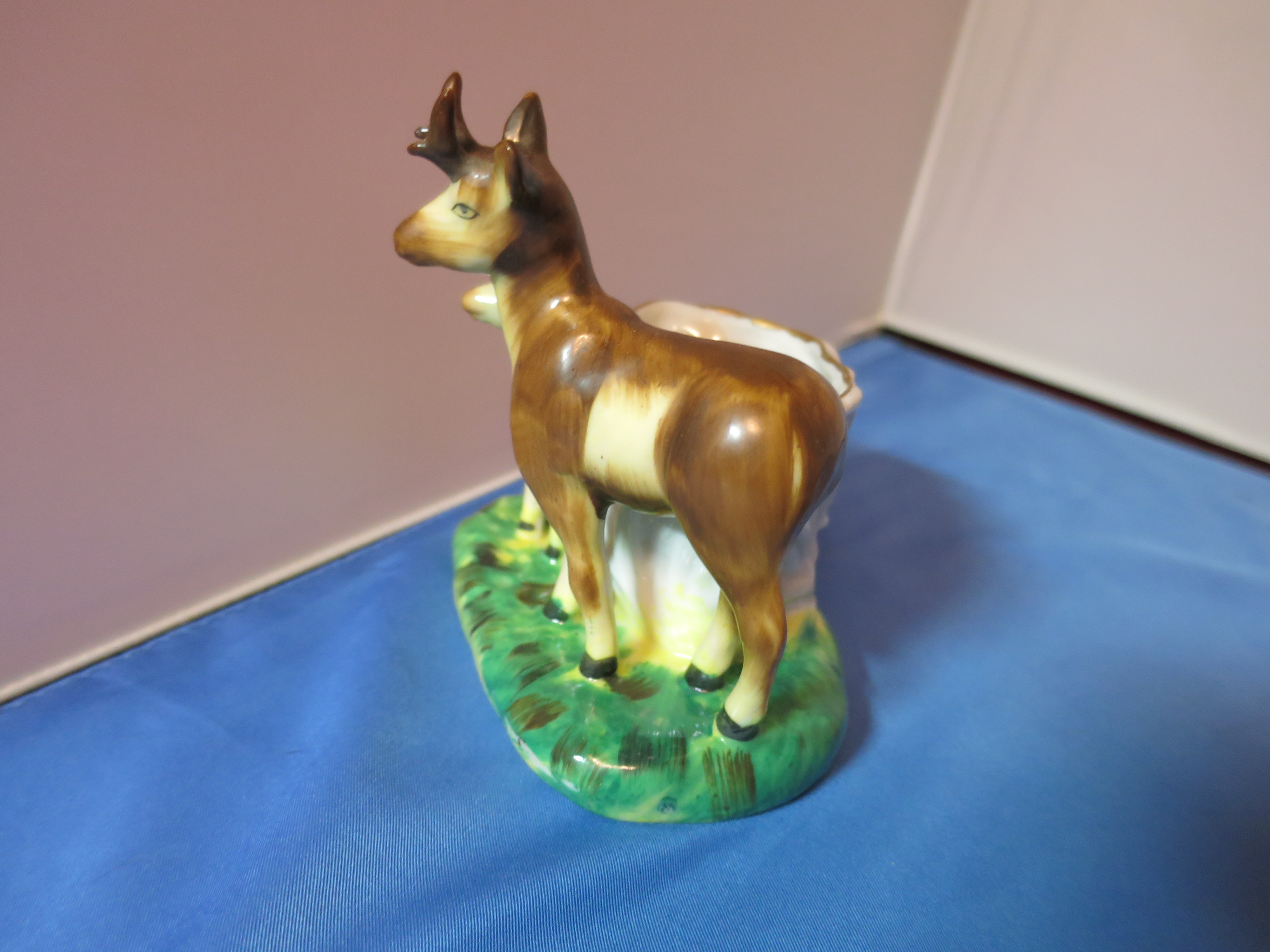 Porcelain Deer Match Holder Japan