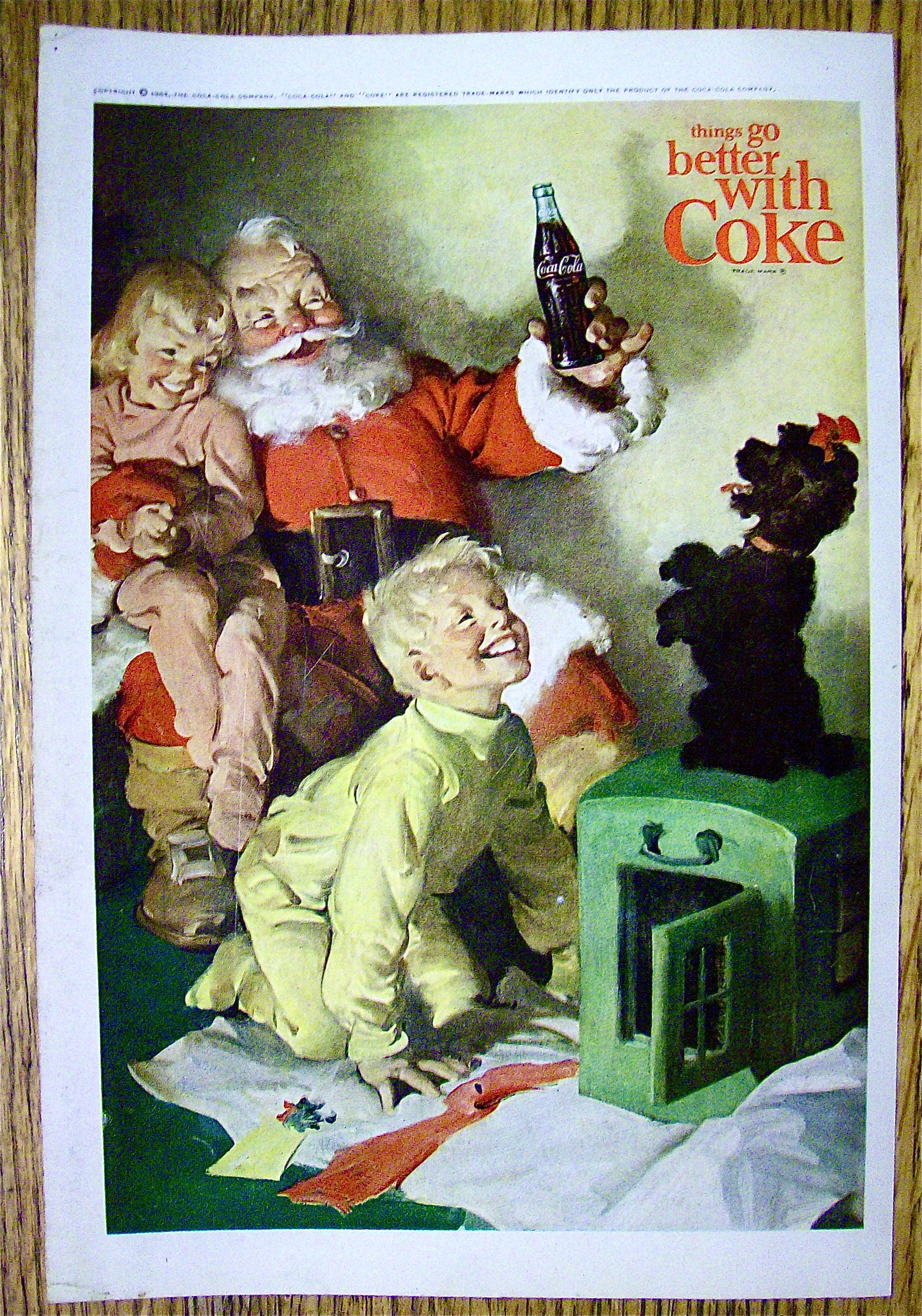 1964 Coca-Cola (Coke) with Santa Claus & Puppy