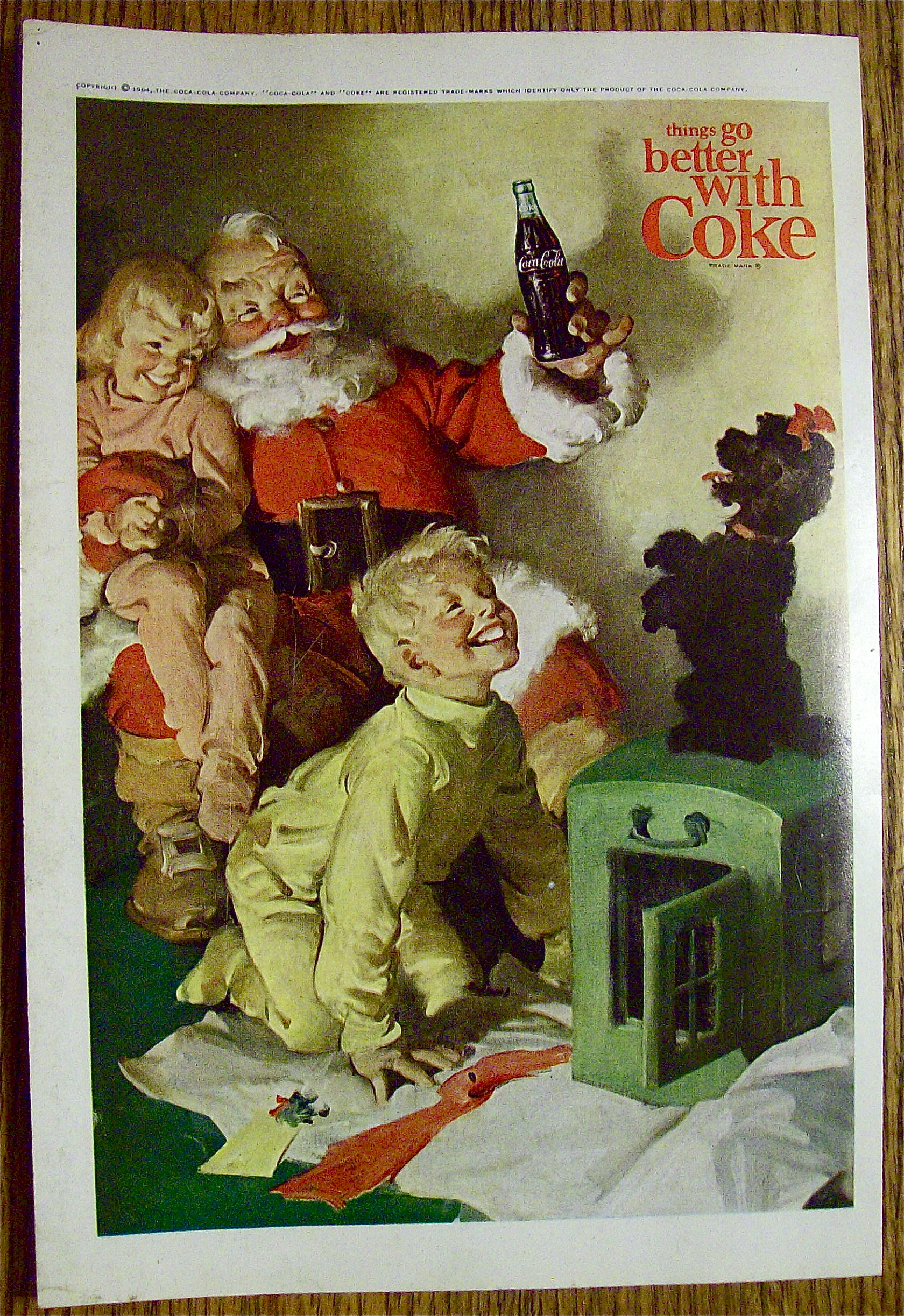 1964 Coca-Cola (Coke) with Santa Claus & Puppy