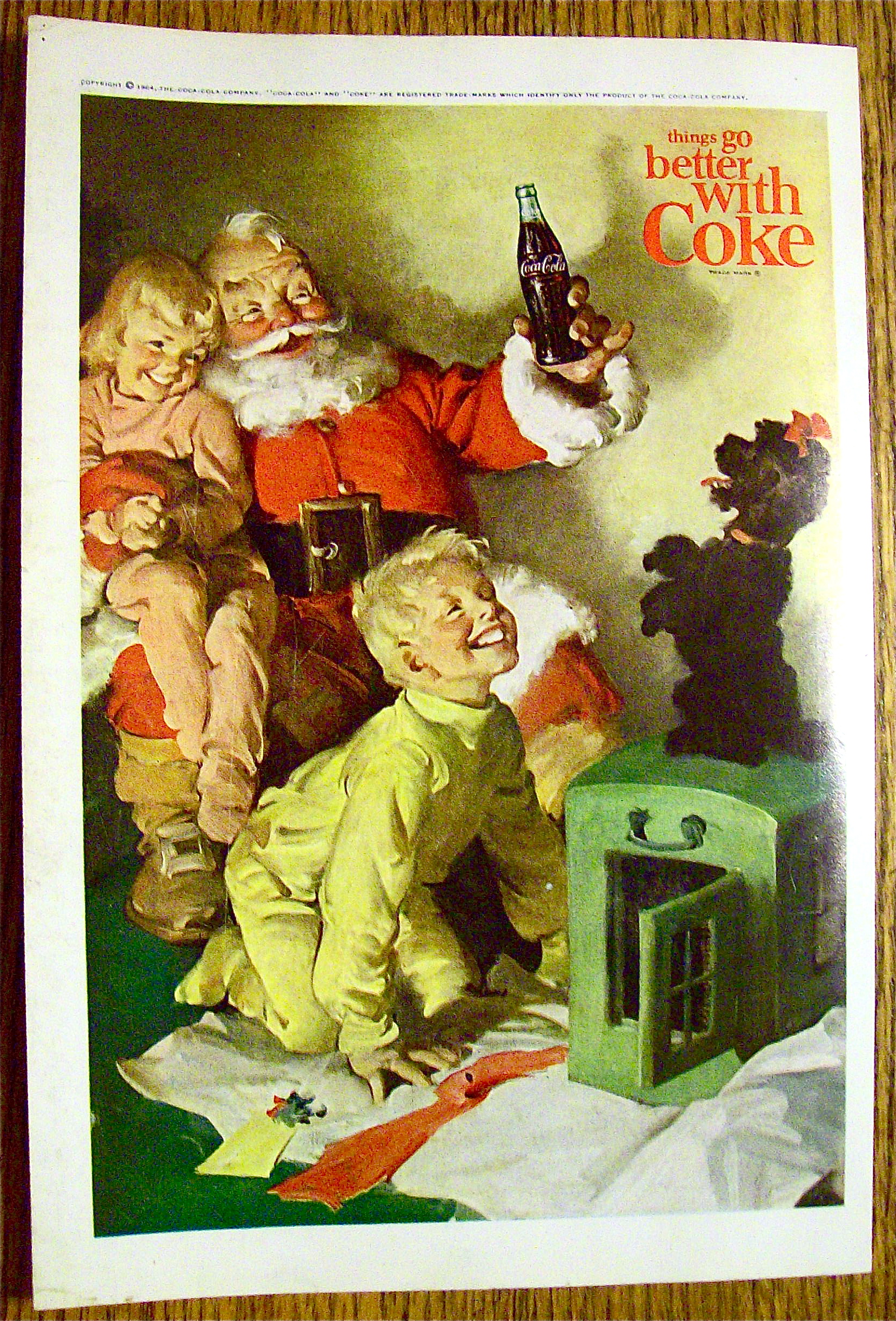 1964 Coca-Cola (Coke) with Santa Claus & Puppy