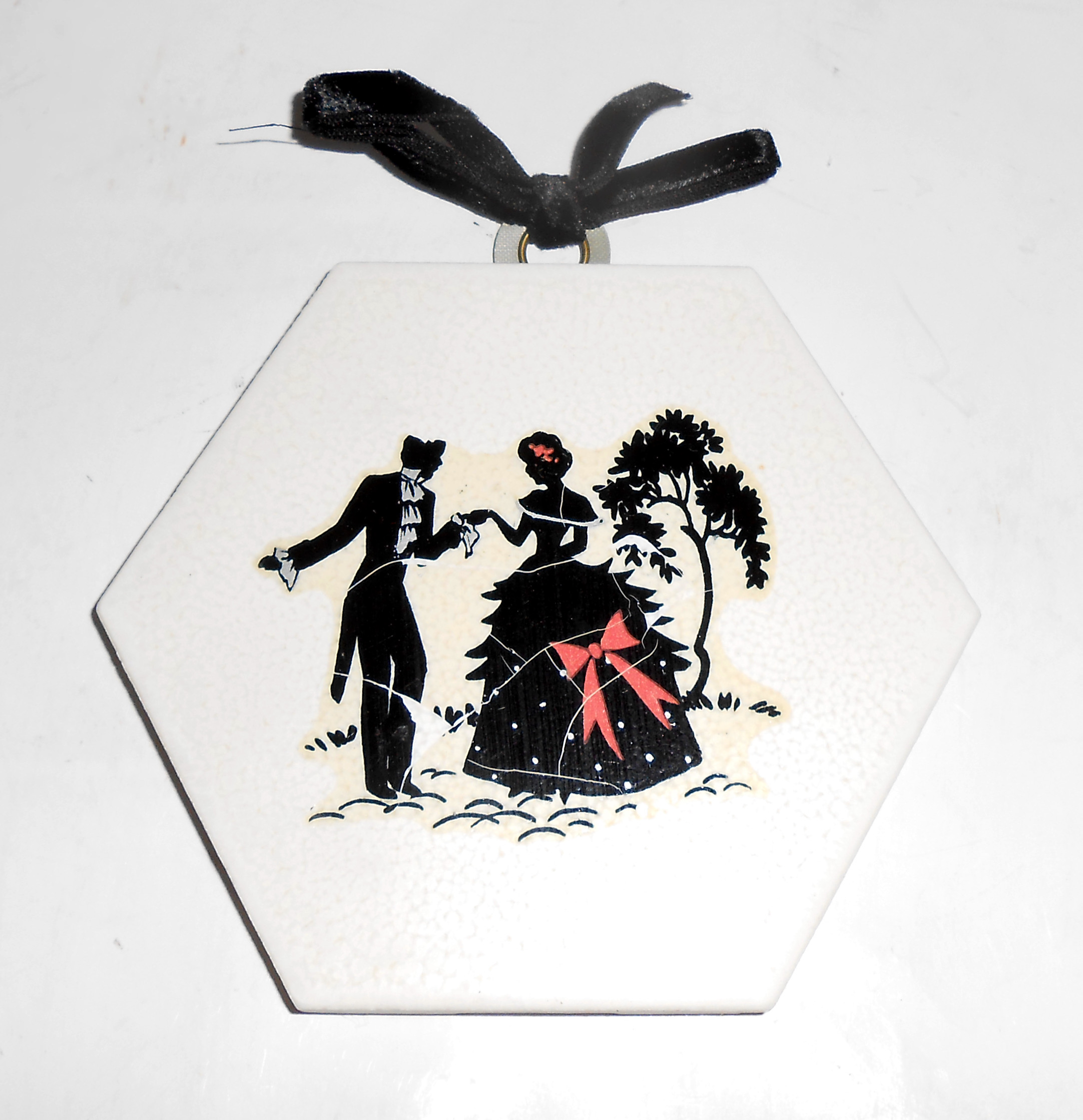 Franciscan Pottery Hermosa Decorated Hexagon Wall Tile!