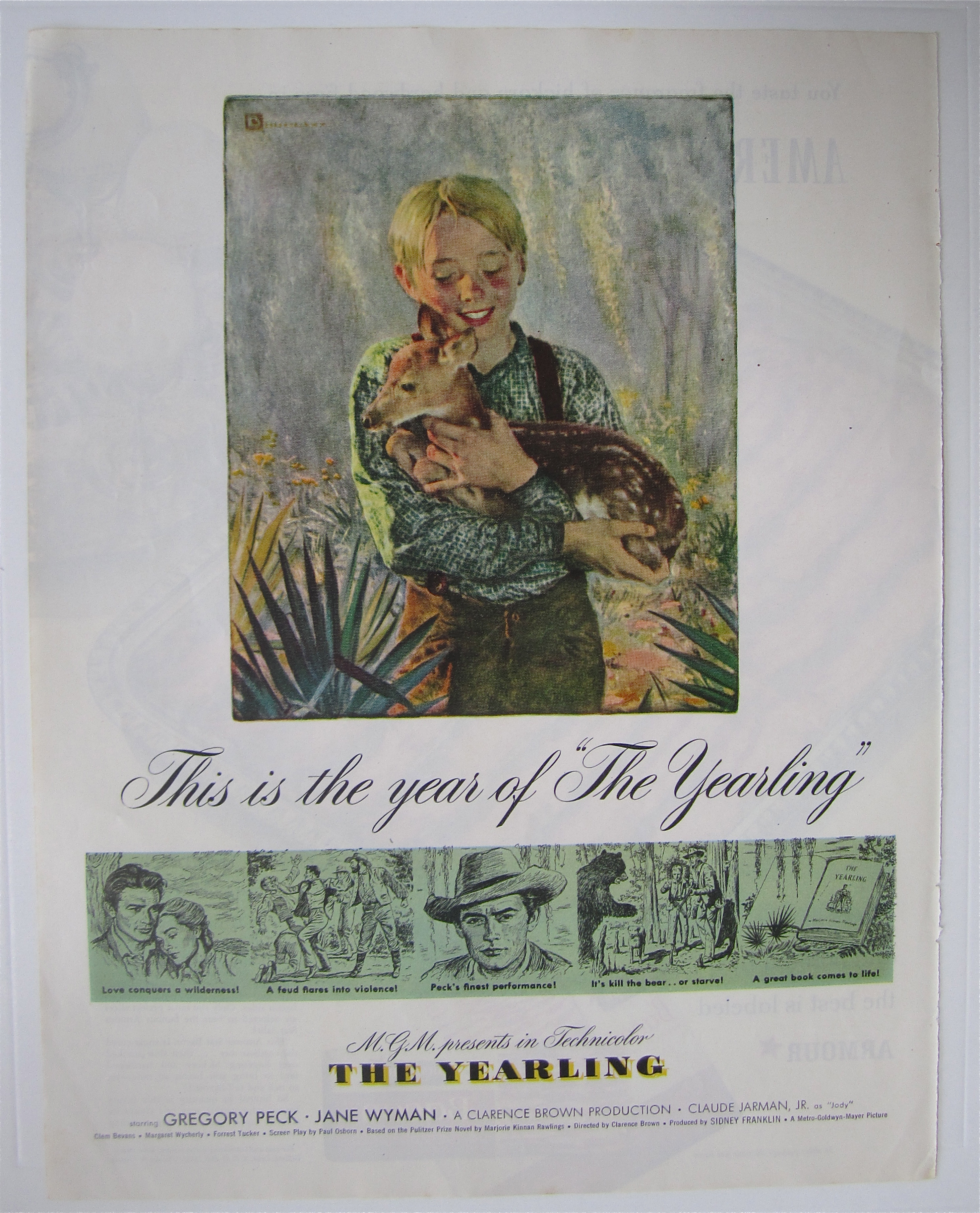 1946 The Yearling with Gregory Peck