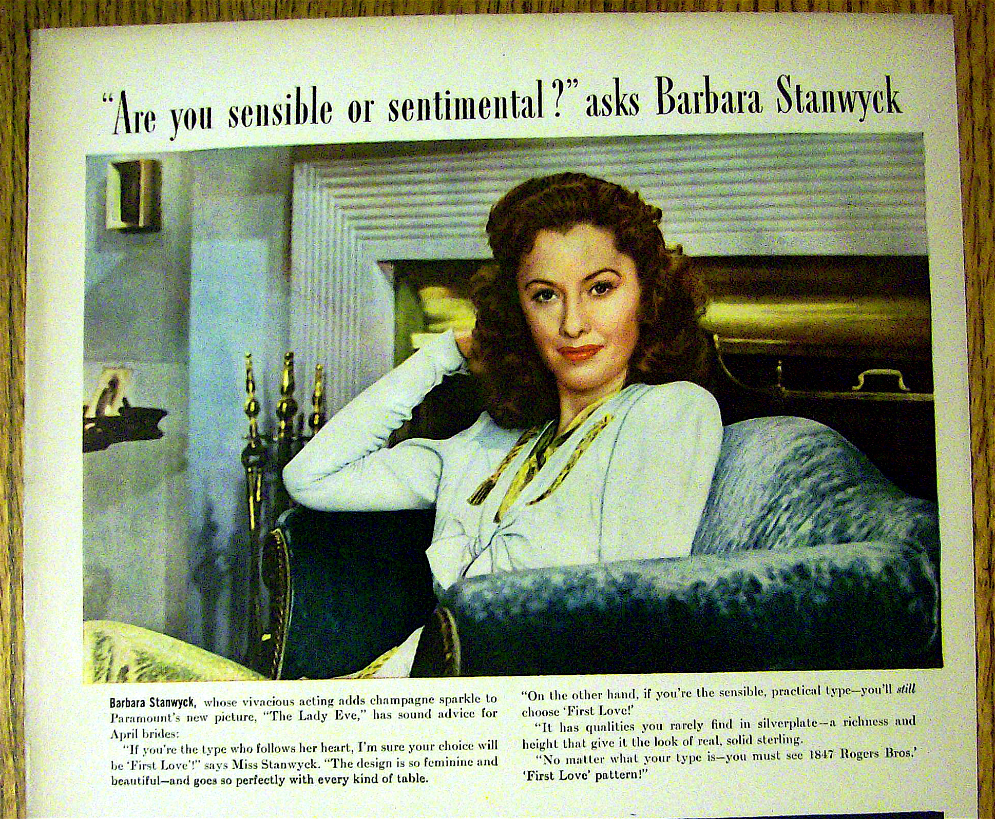 1941     1847 Rogers Bros with Barbars Stanwyck