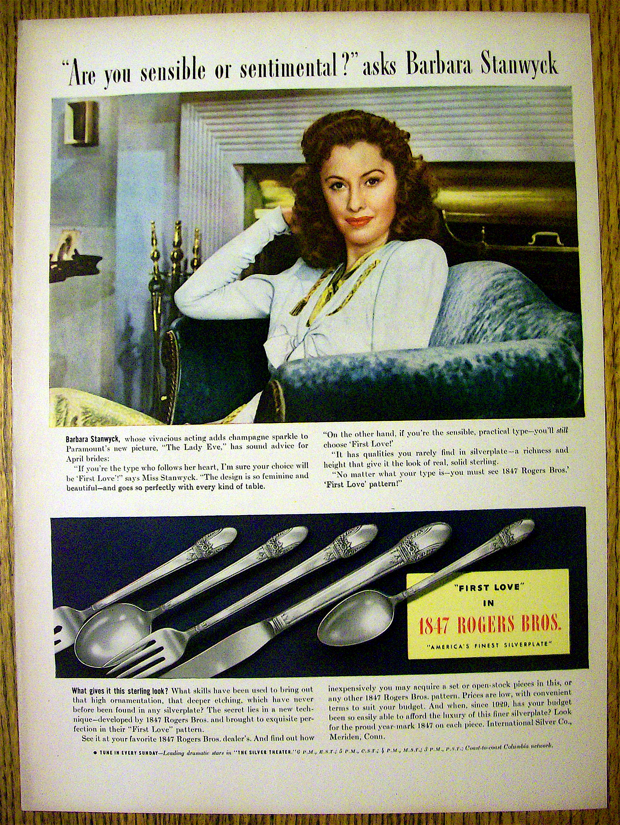 1941     1847 Rogers Bros with Barbars Stanwyck