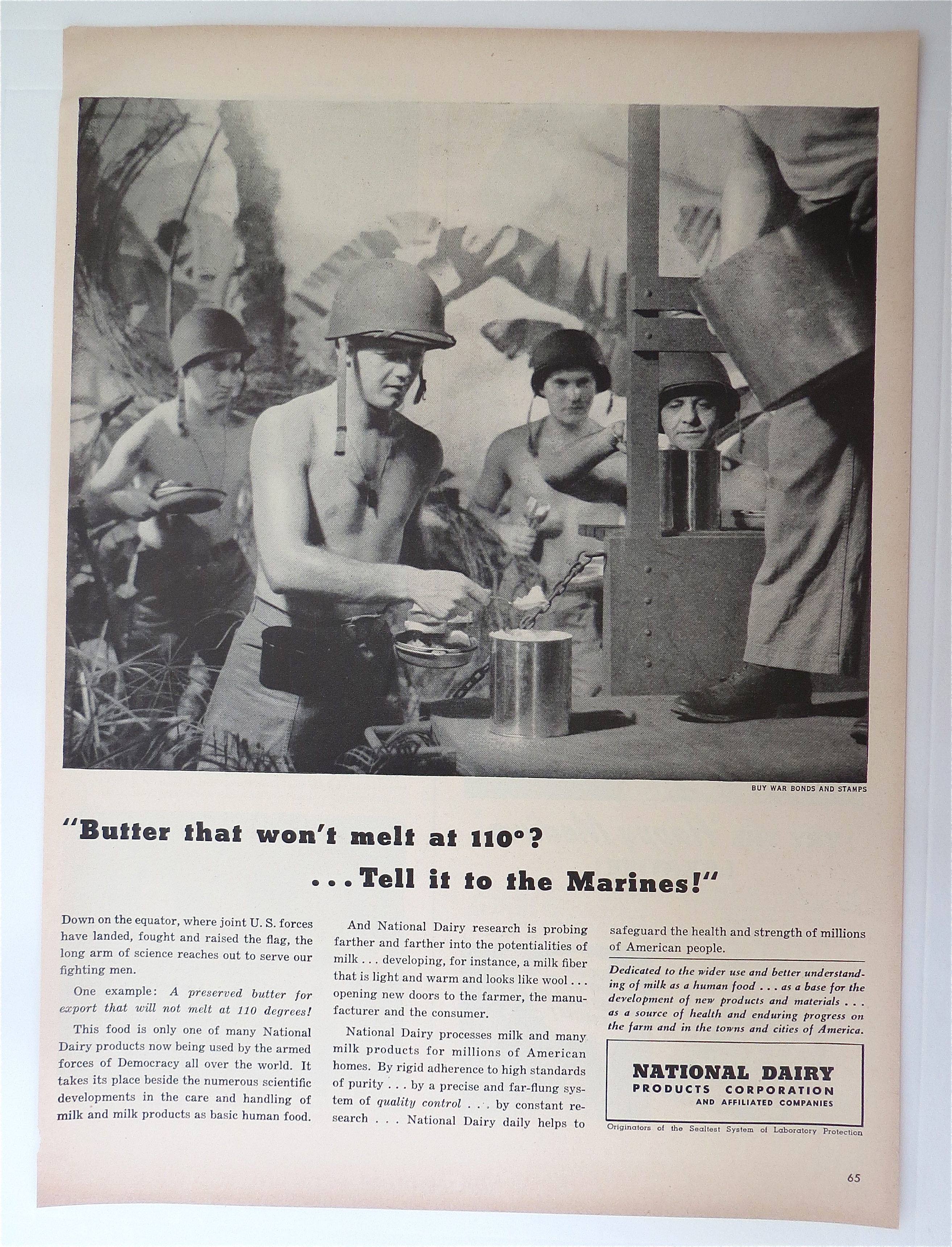 1943 National Dairy Products Corporation with Soldiers
