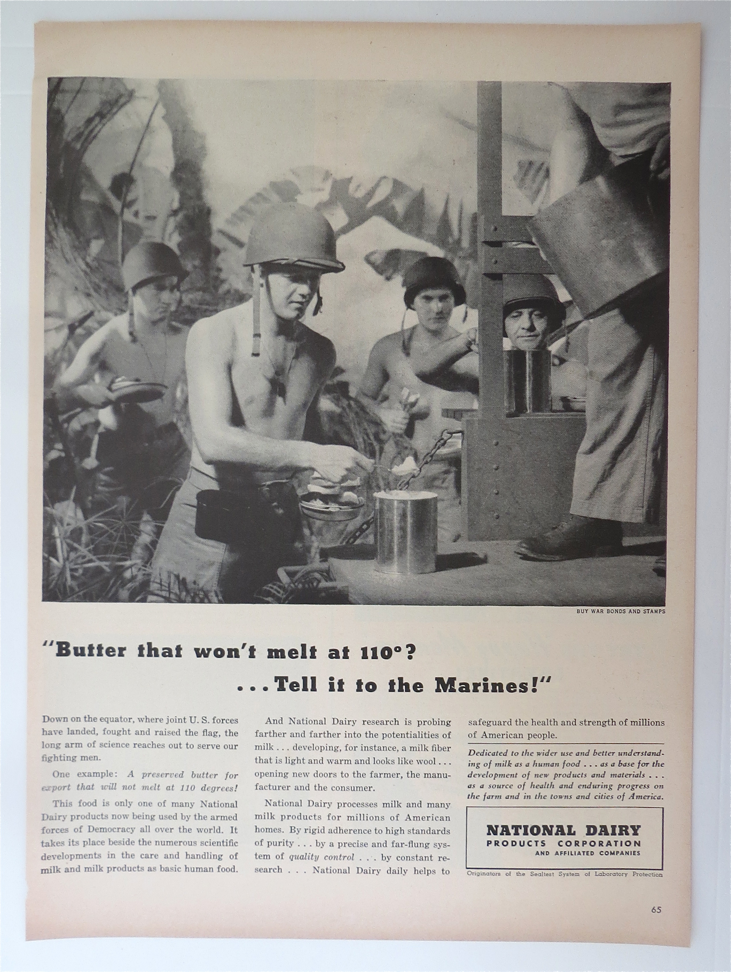 1943 National Dairy Products Corporation with Soldiers