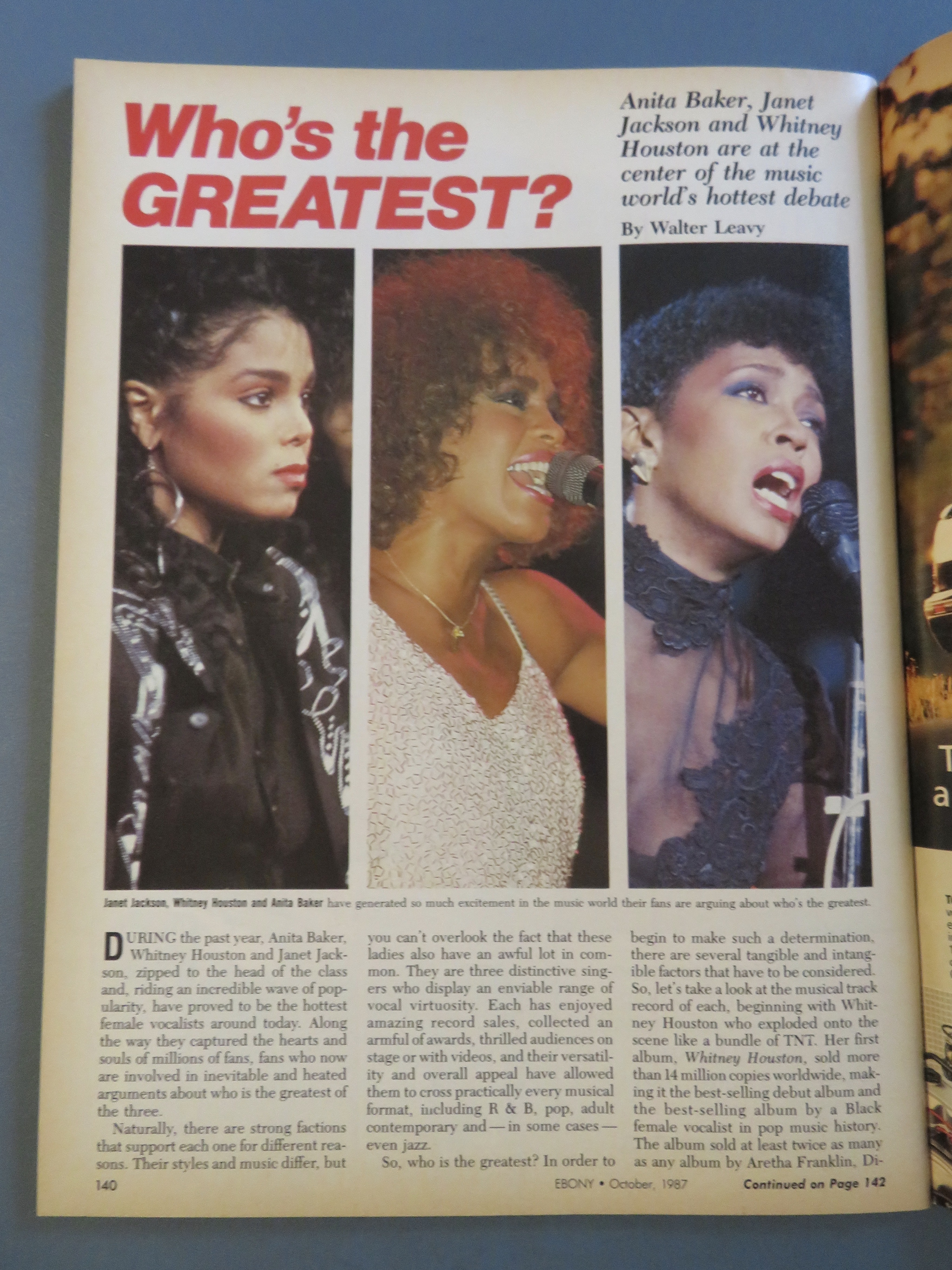 Ebony Magazine October 1987 Who's The Greatest