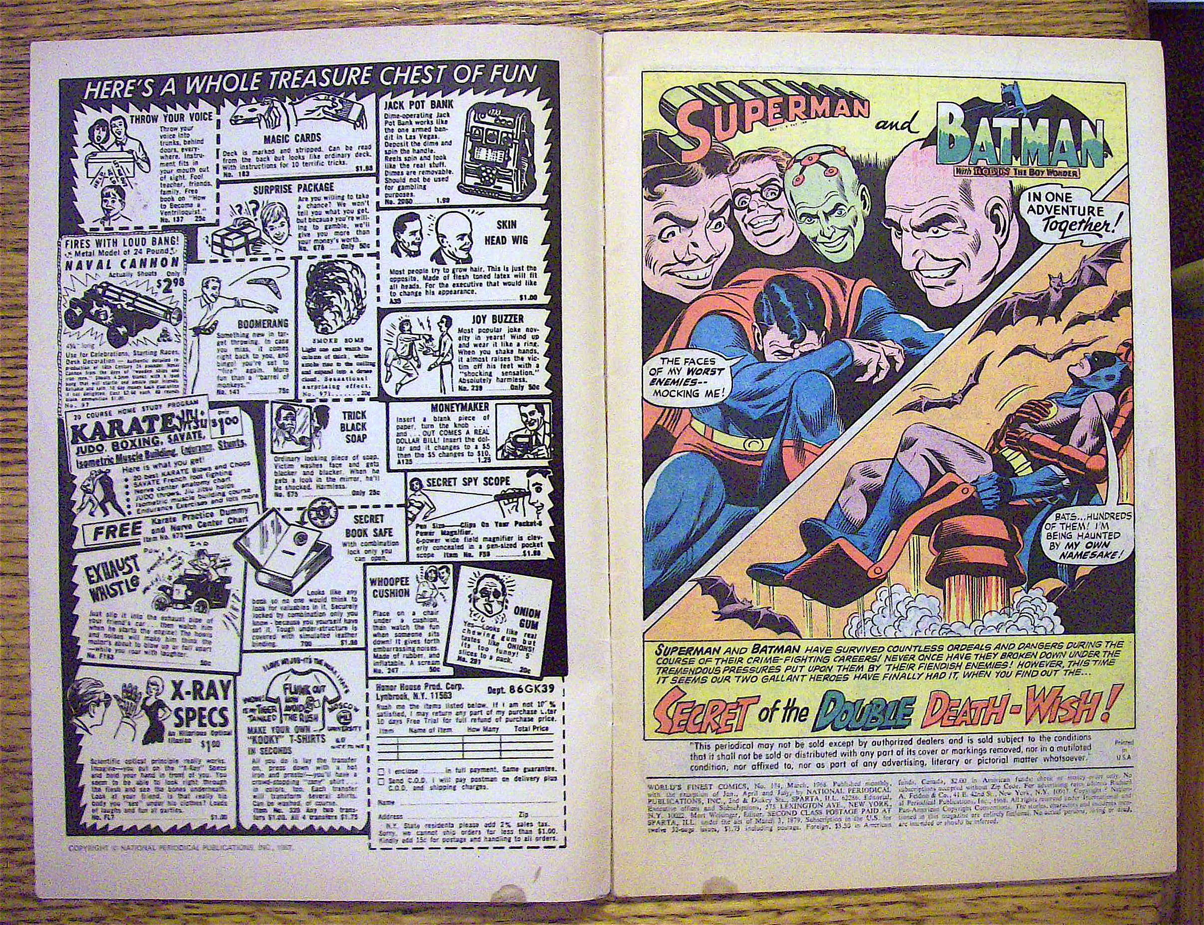 World's Finest Comic #174 March 1968 Double Death Wish
