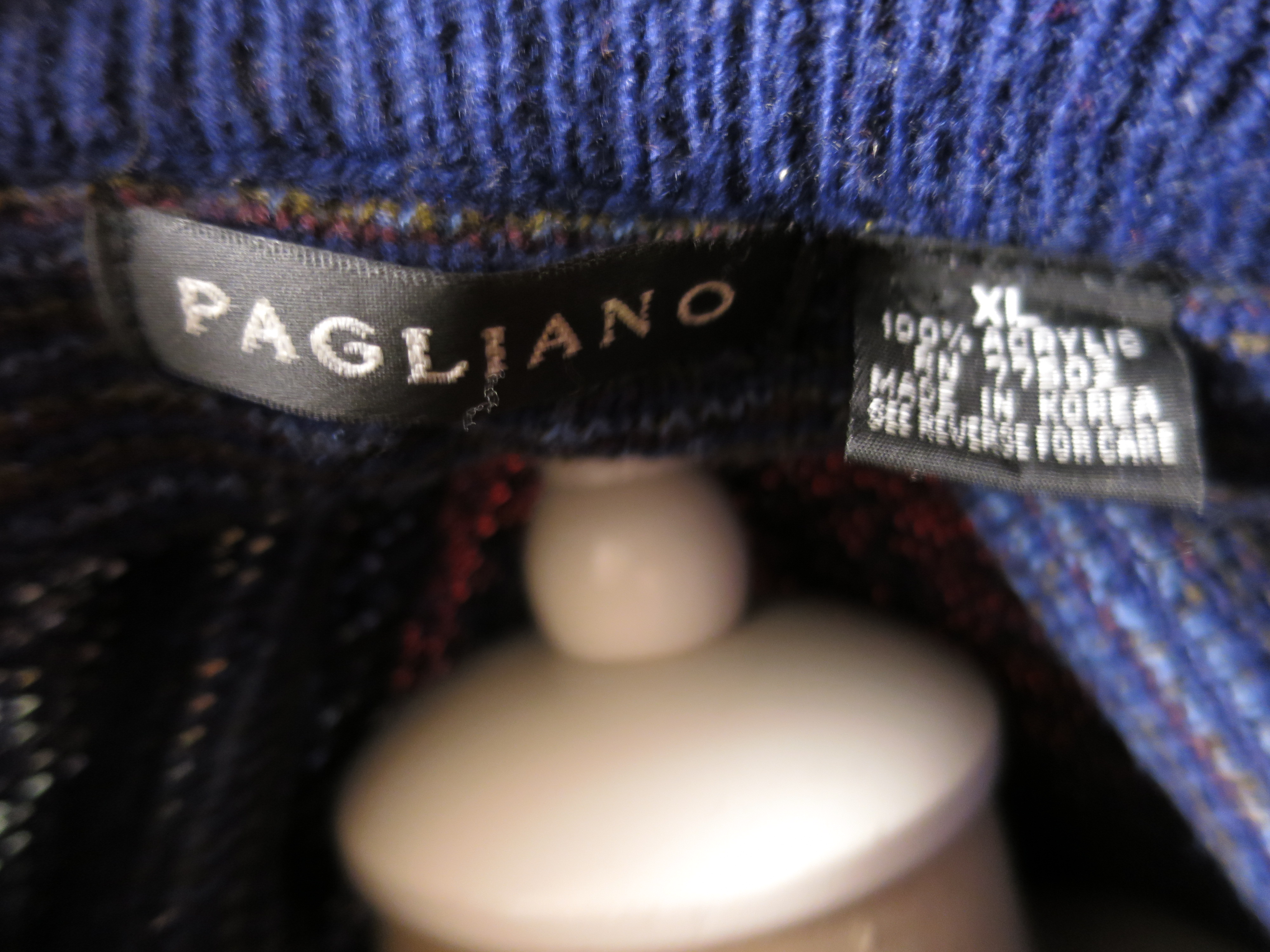 Pagliano Mens Sweater Size XL Abstract