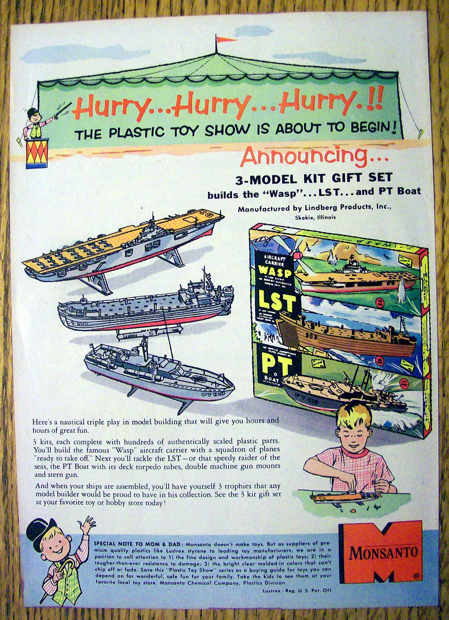 1950's Monsanto Model Kit with Boats