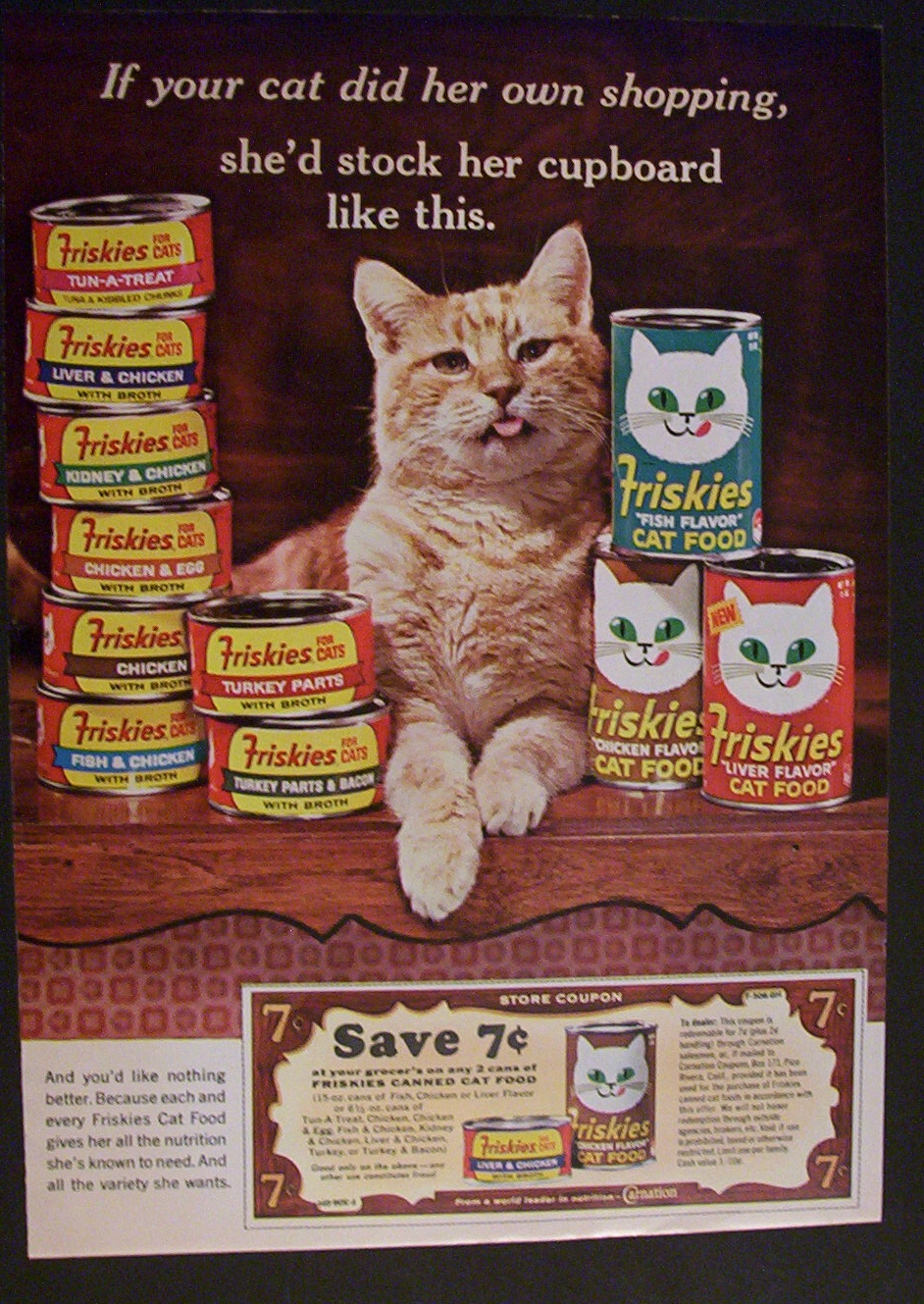 1965  Friskies  Cat  Food