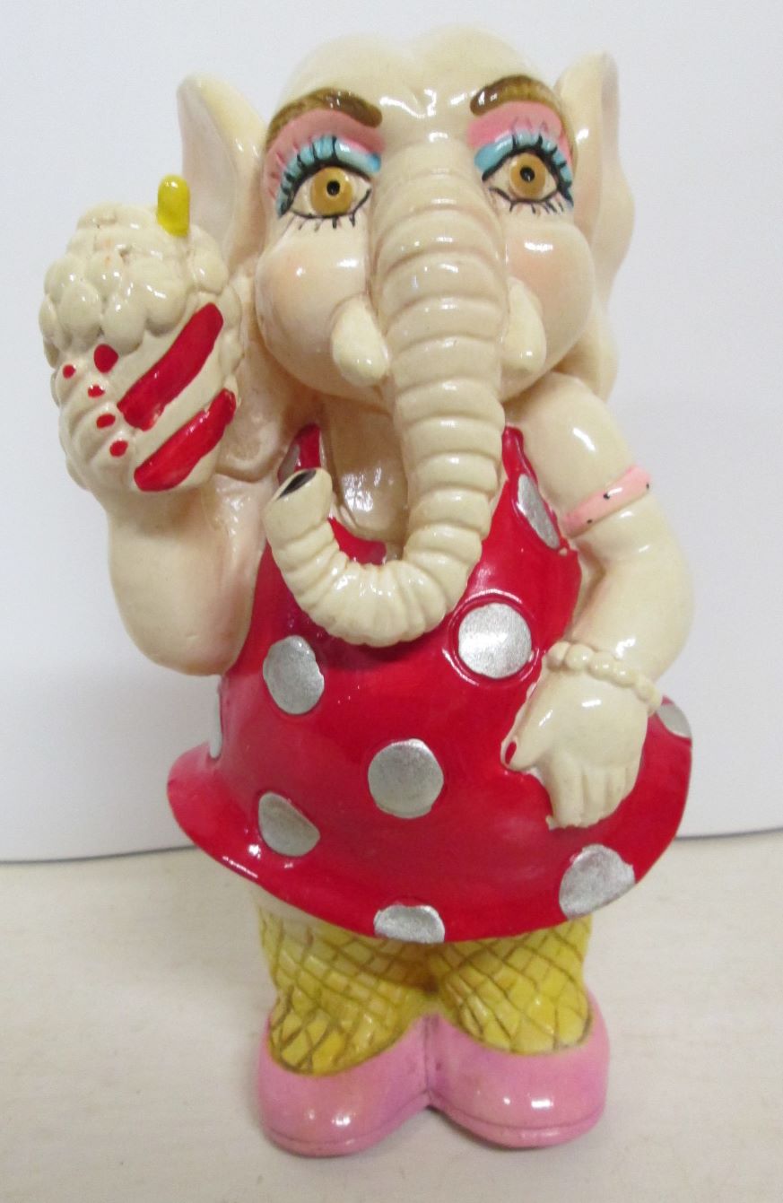 Elephant Bank Red Polka Dot Dress