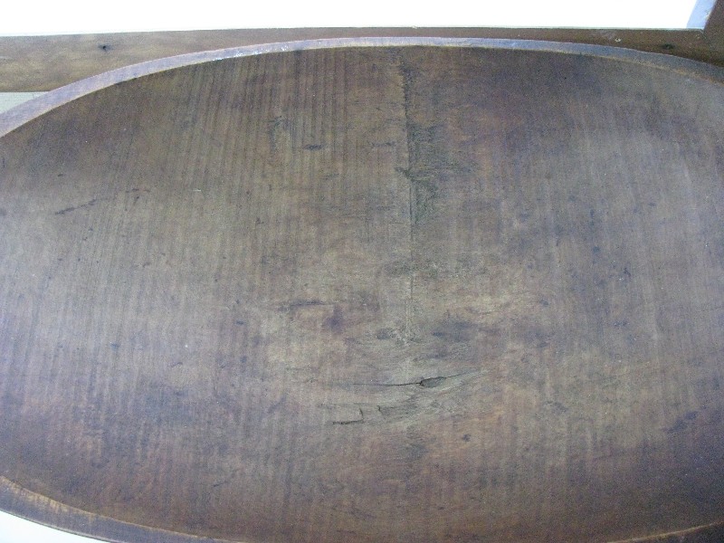 Antique Hand-Carved Wooden Dough Bowl Oval Trencher