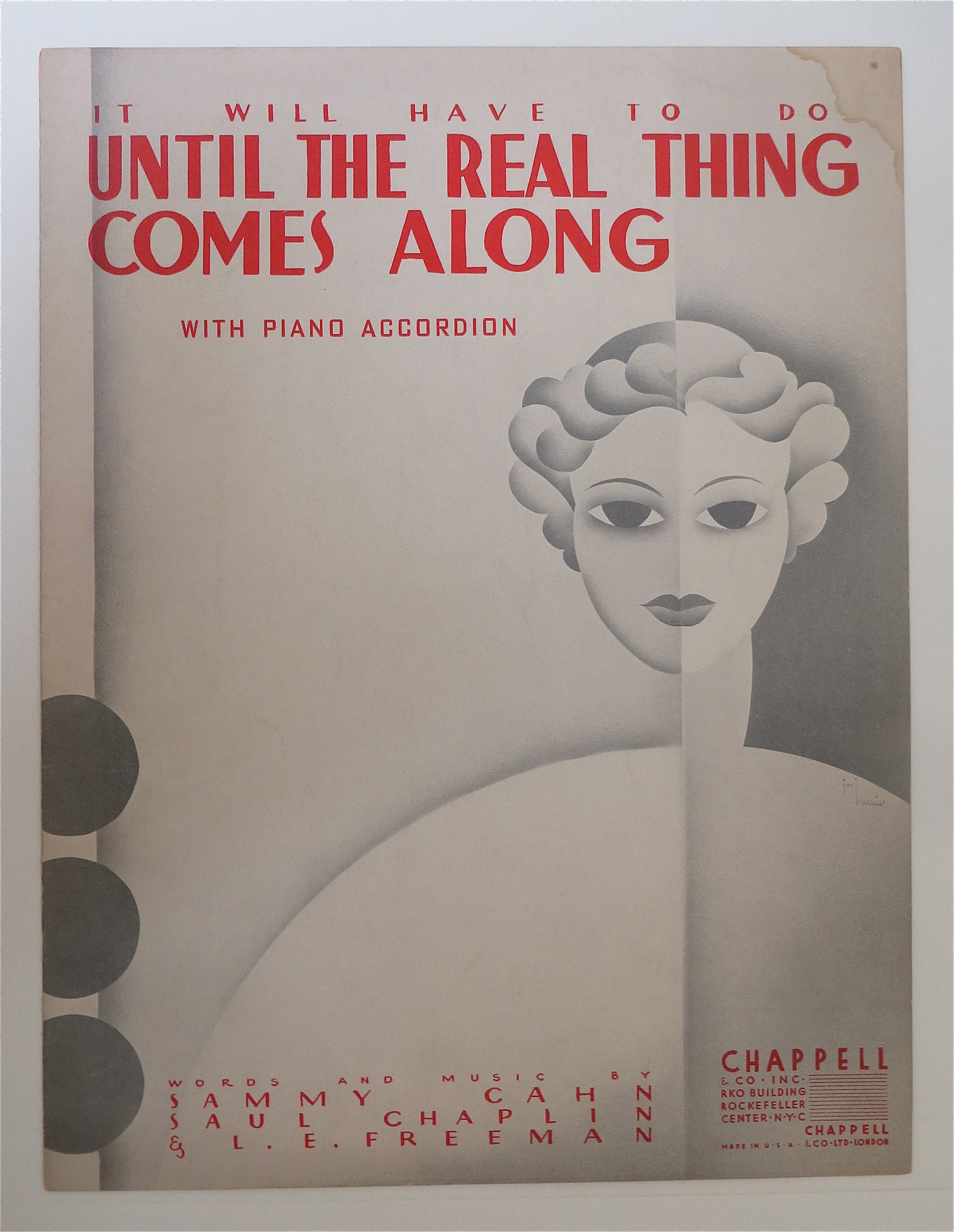1936 It Will Have To Do Until The Real Thing Comes