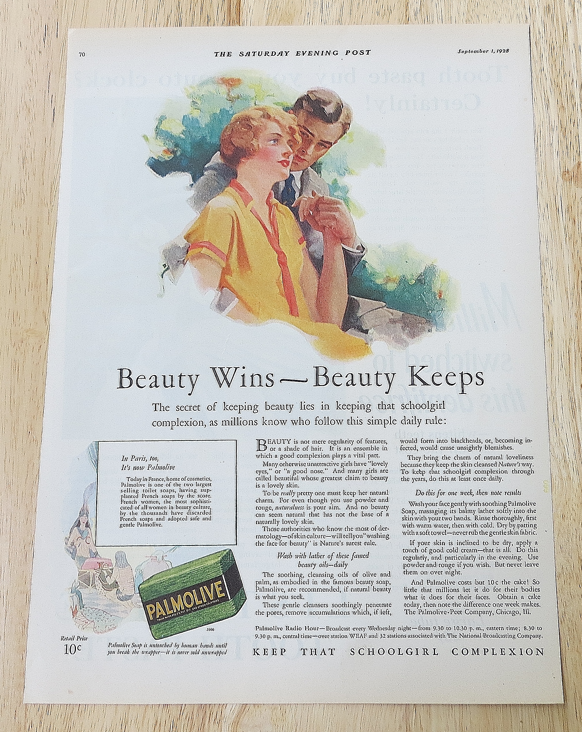 1928 Palmolive With Woman & Man