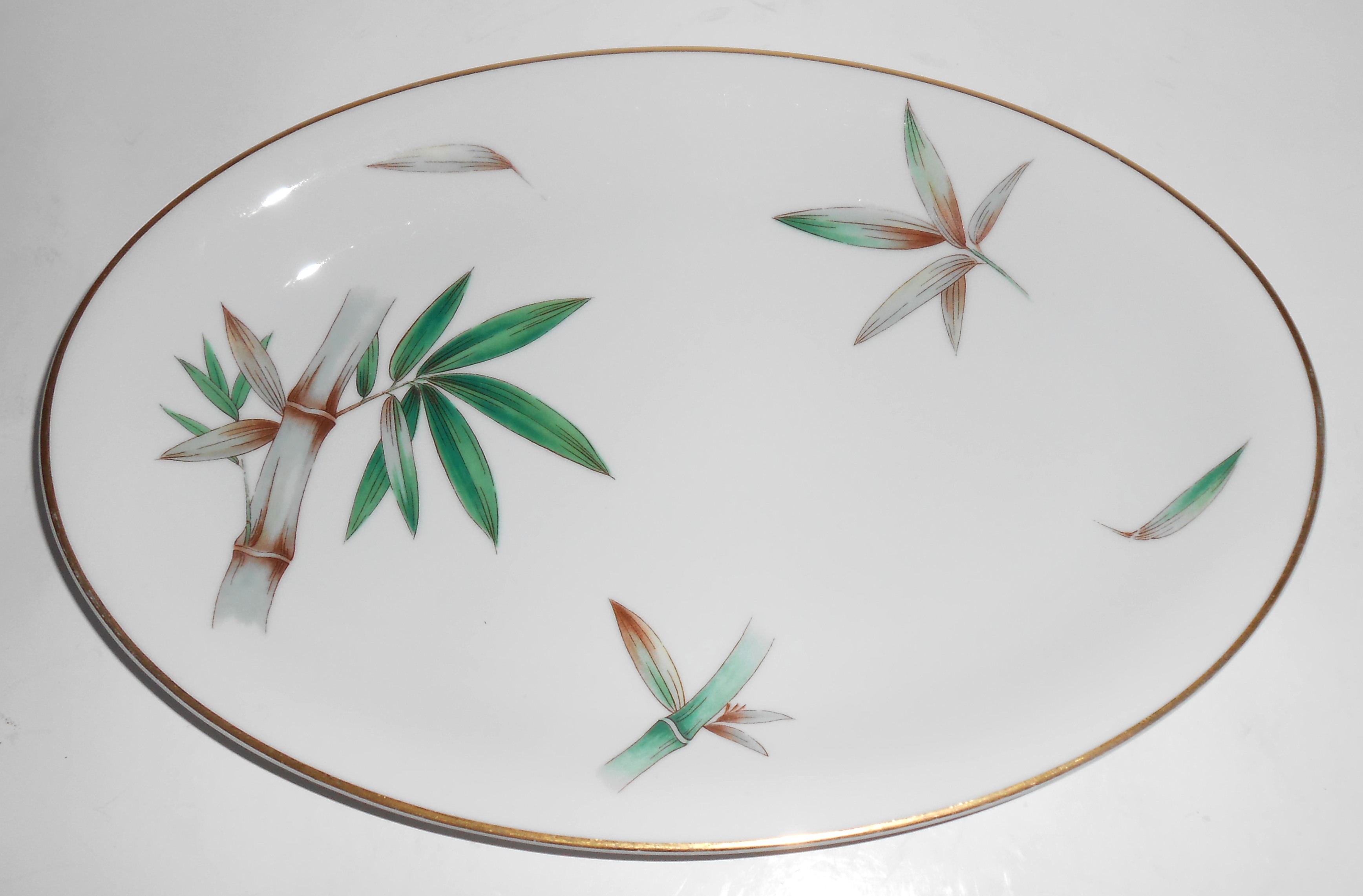 Noritake China Porcelain Canton Bamboo 12in Platter!