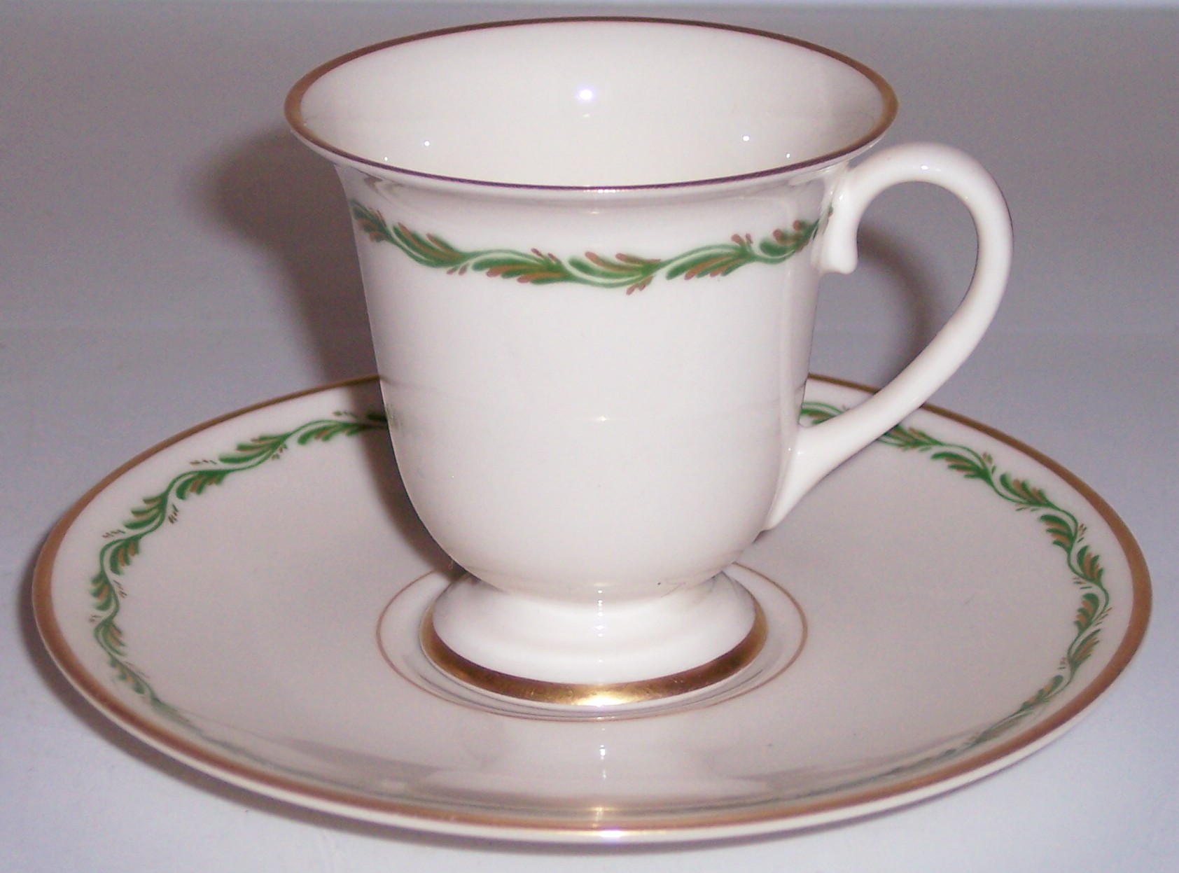Franciscan Fine China Arcadia Green Demi Cup/Saucer!
