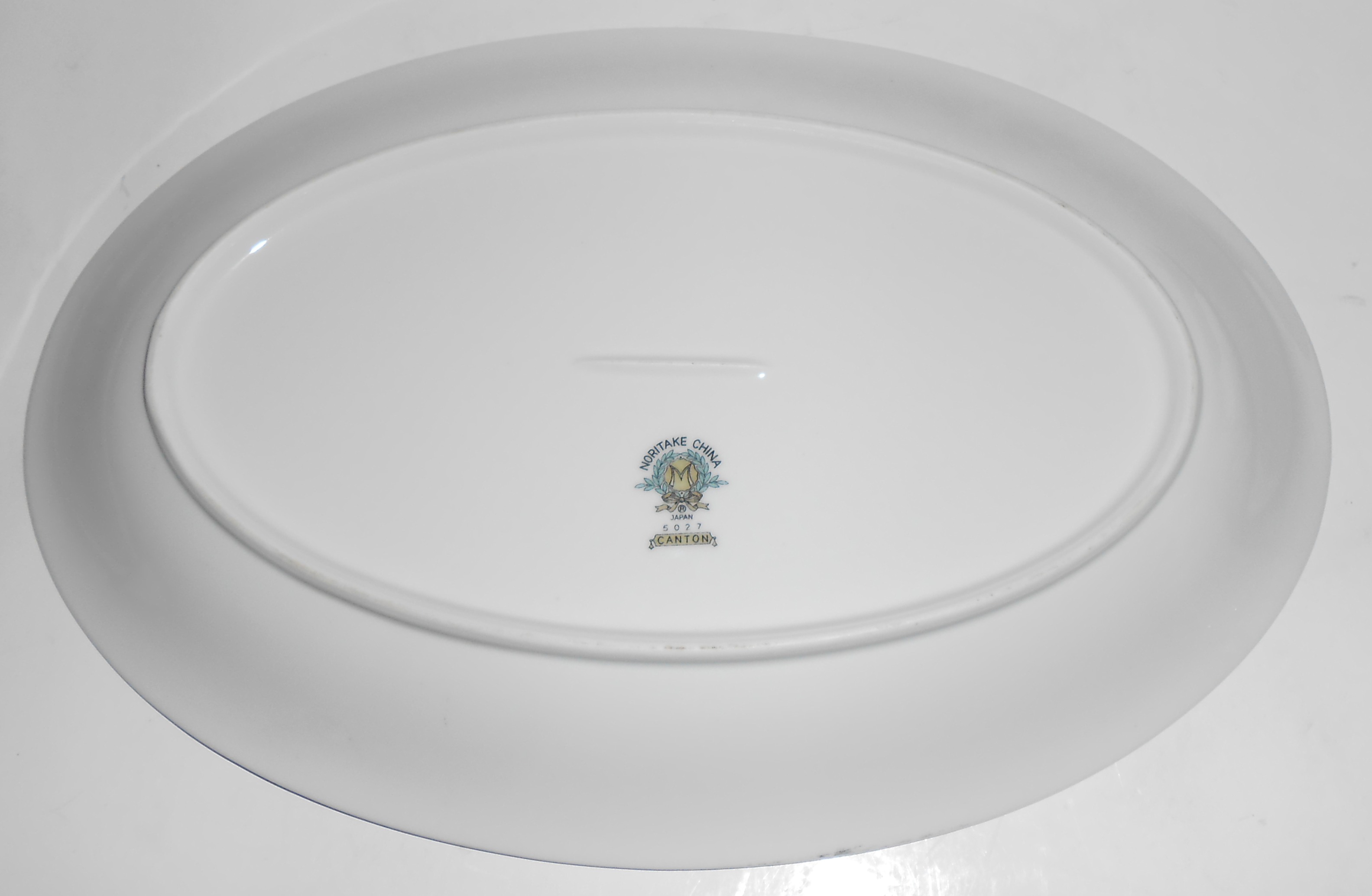 Noritake China Porcelain Canton Bamboo 12in Platter!