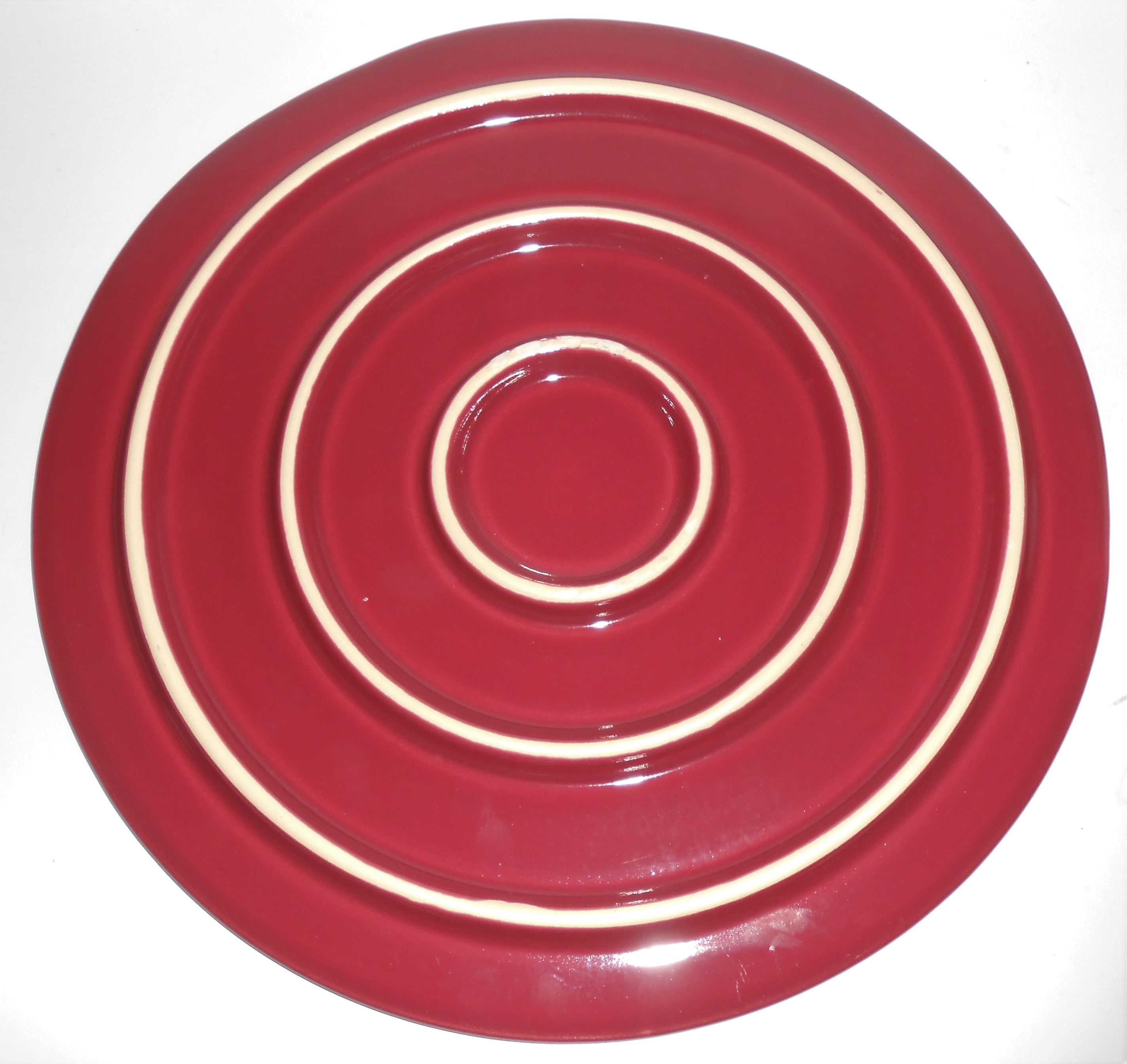 Coors Pottery Rosebud Red Cake Plate