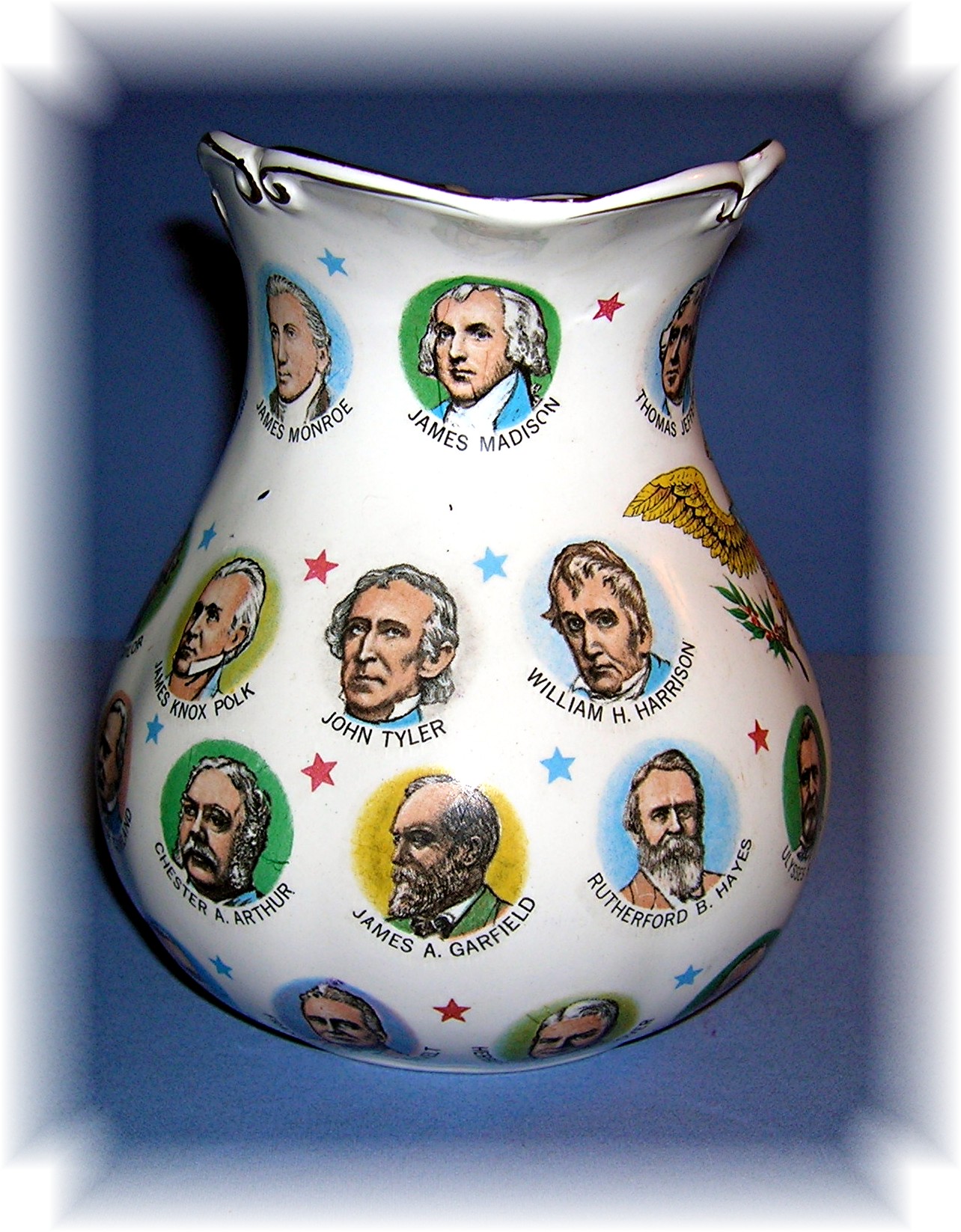 Ceramic Presidents Pitcher Washington to Johnson 65