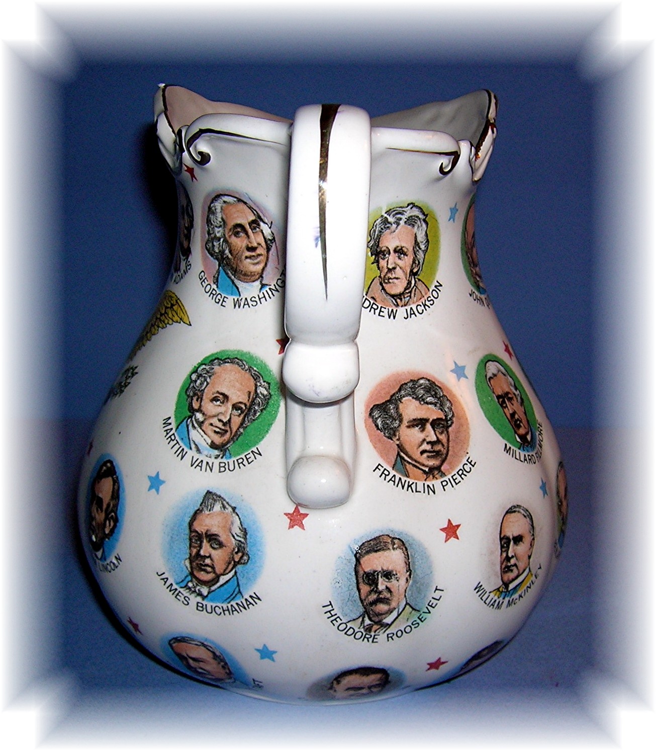 Ceramic Presidents Pitcher Washington to Johnson 65