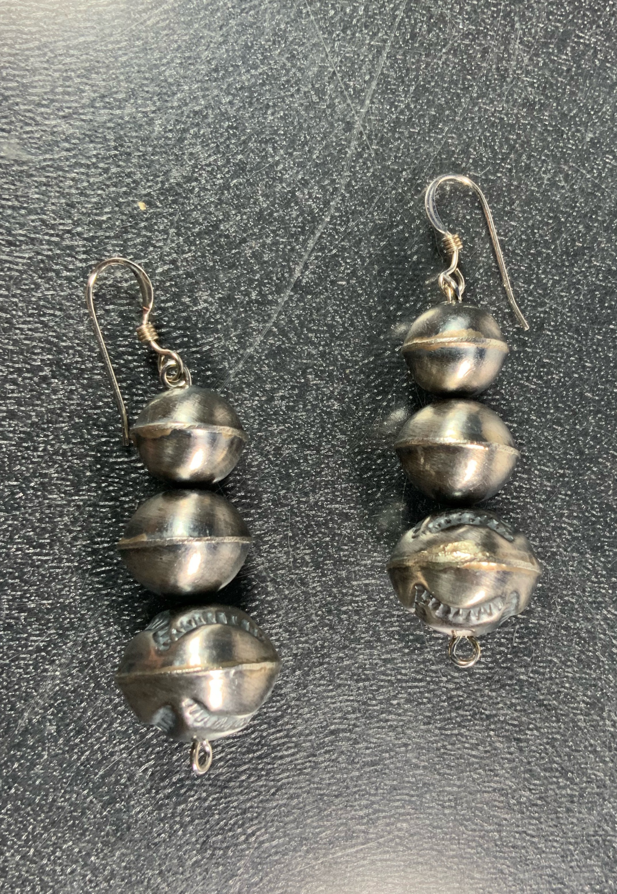 Navajo Pearls Sterling Silver Hook Earrings