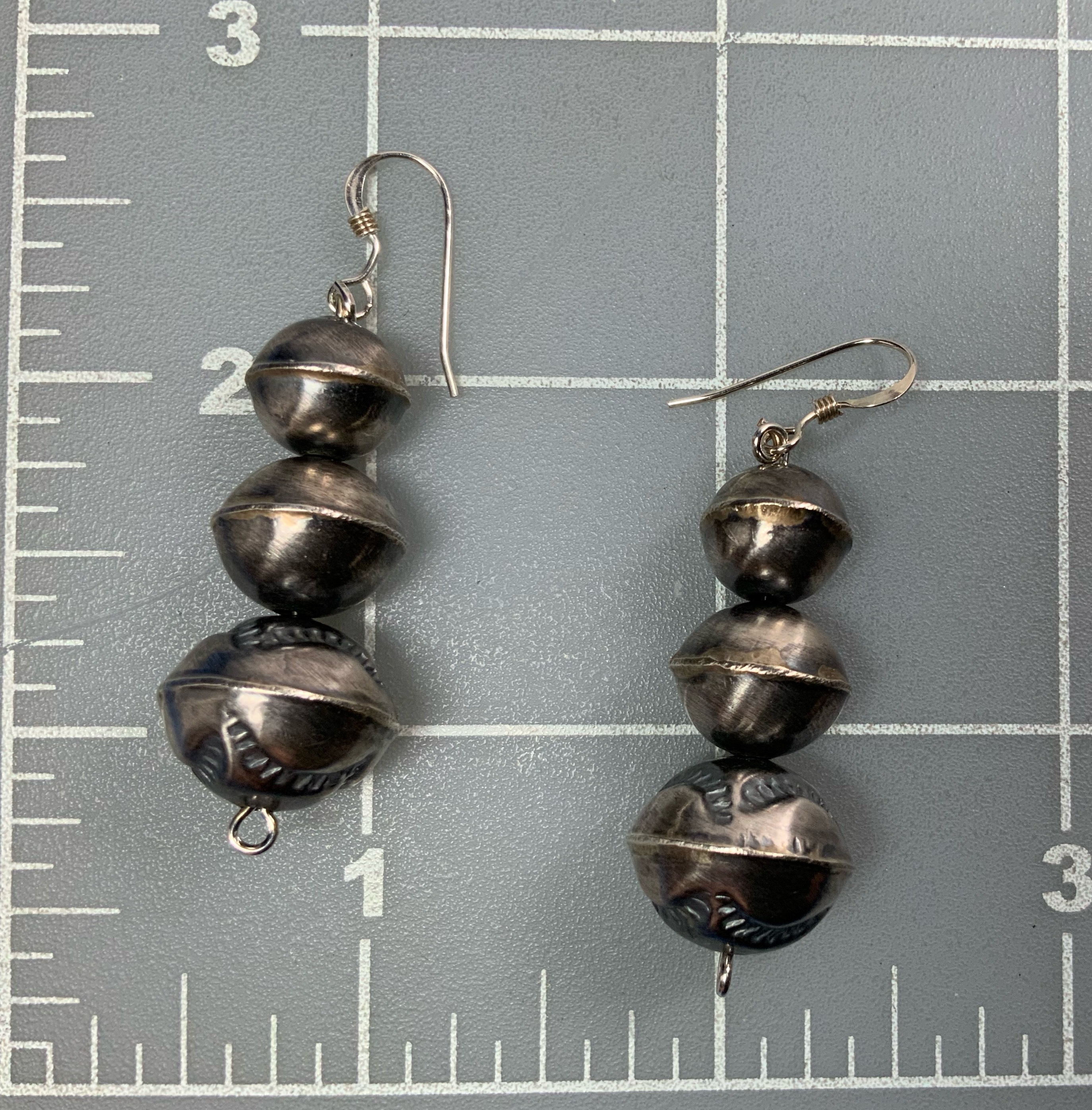 Navajo Pearls Sterling Silver Hook Earrings